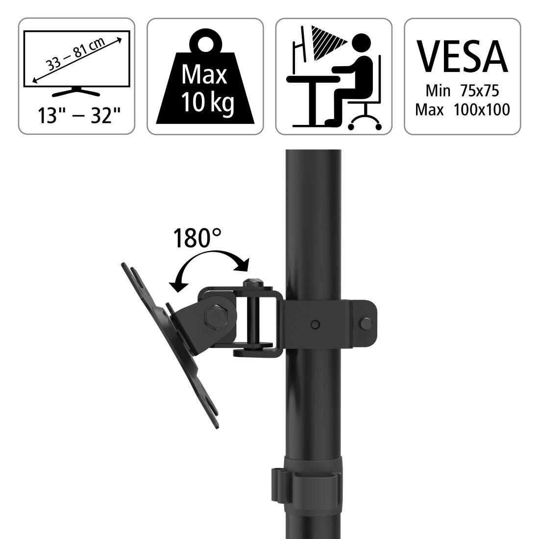 Hama Monitorhouder Beeldscherm houder, 33-81 cm(13"-32") zwart