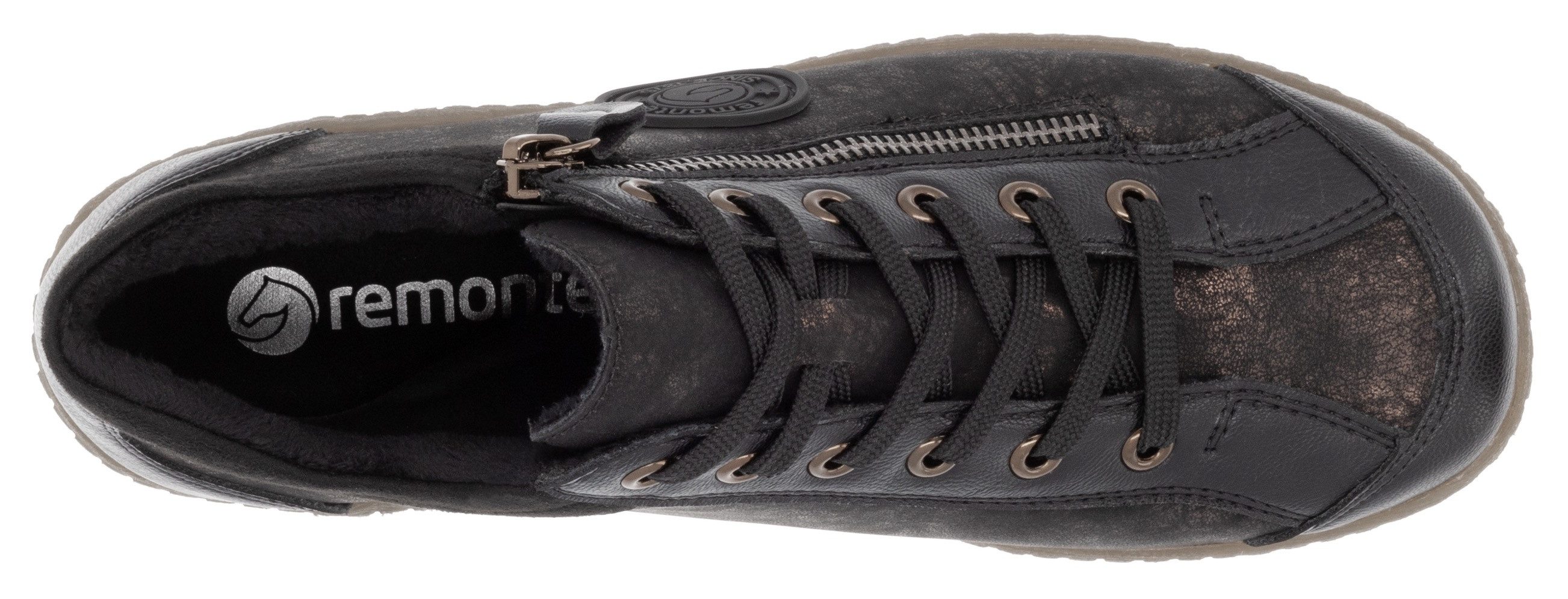 Remonte Veterschoenen flats, comfortschoenen, laarzen met zijrits