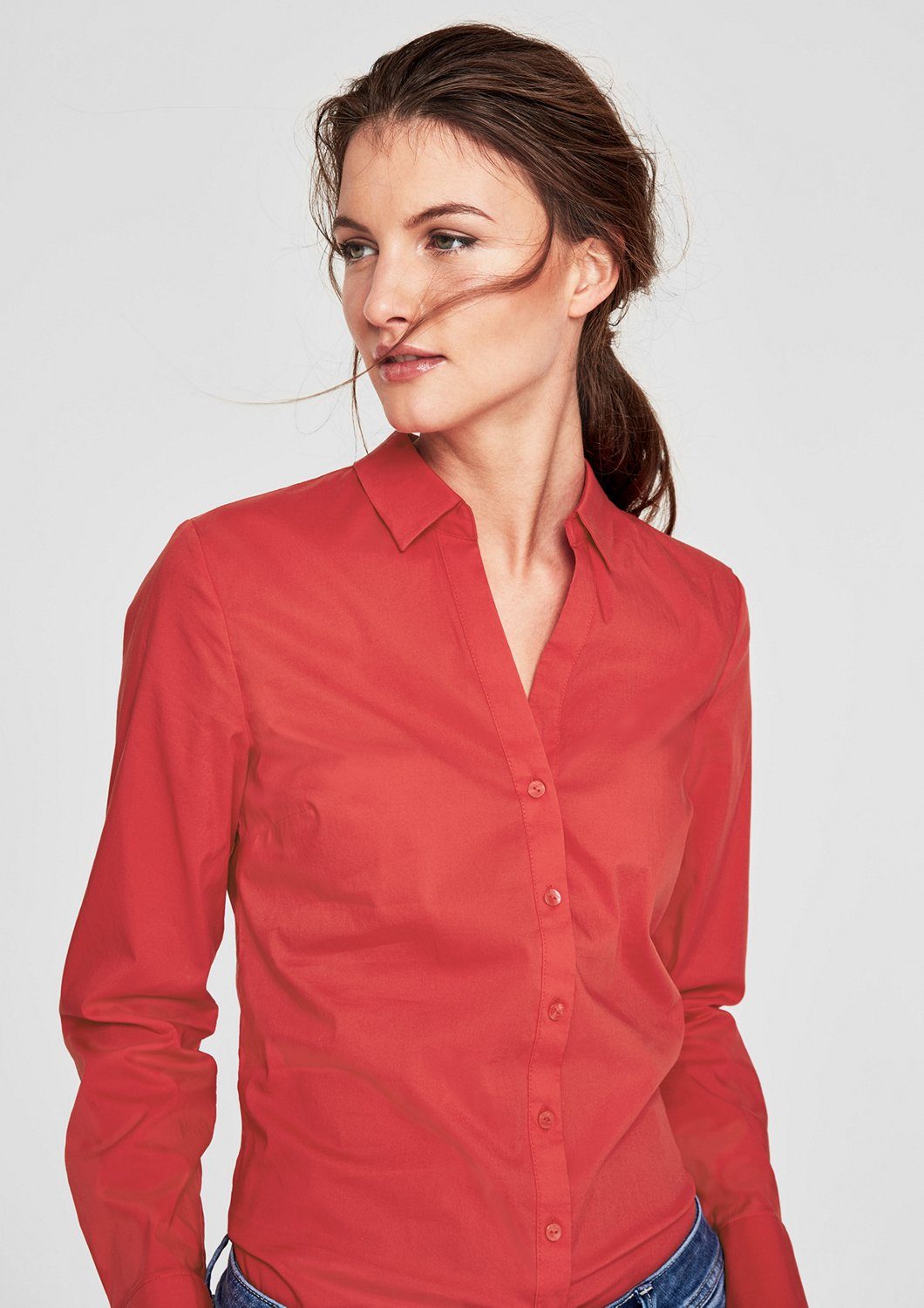 s.Oliver RED LABEL NU 15% KORTING: s.Oliver RED LABEL Elastische blouse met V-hals