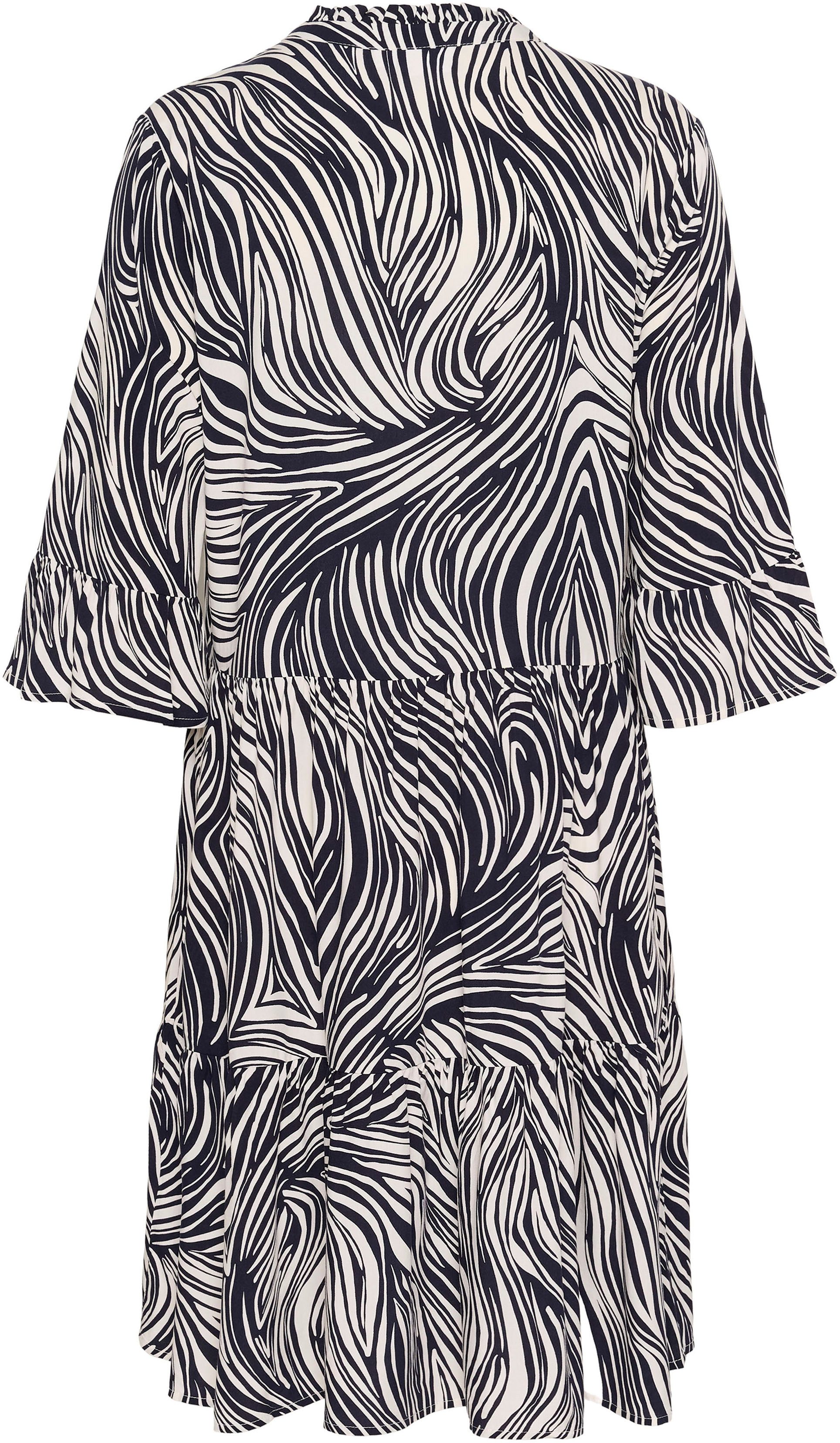 Saint Tropez Blousejurk EdaSZ dress met volants en 3/4 mouwen