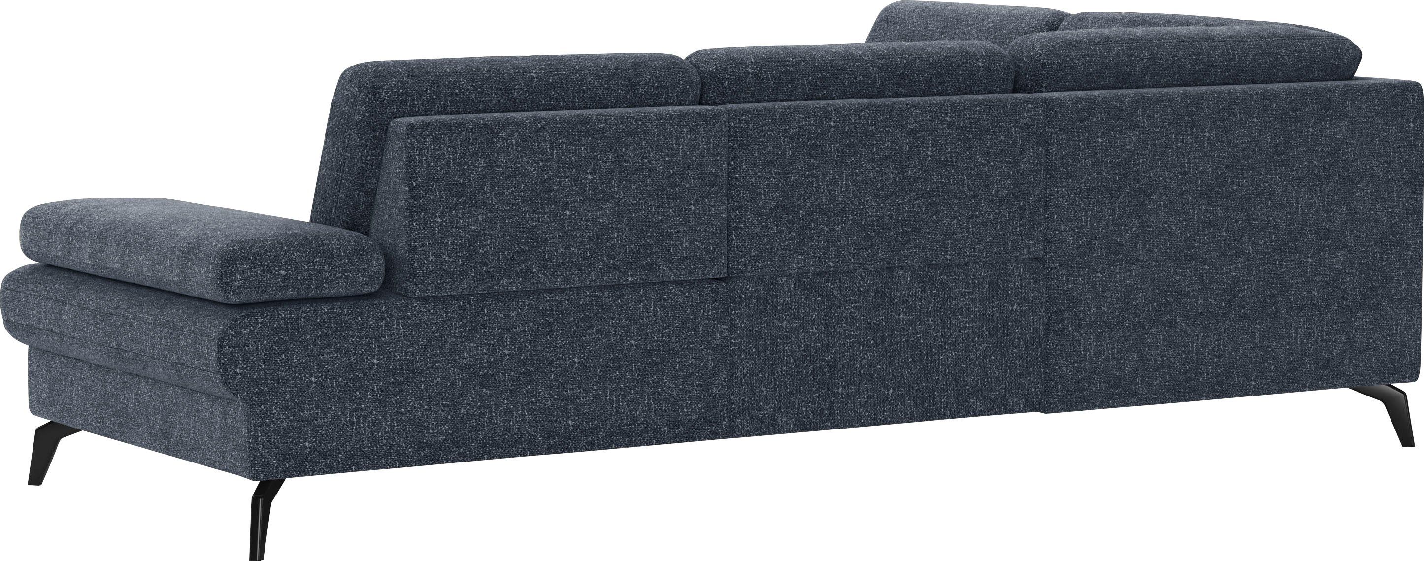 sit&more Hoekbank Morris L-vorm, incl. zitdiepteverstelling keuze uit armleuningverstelling, bedfunctie & bedlade