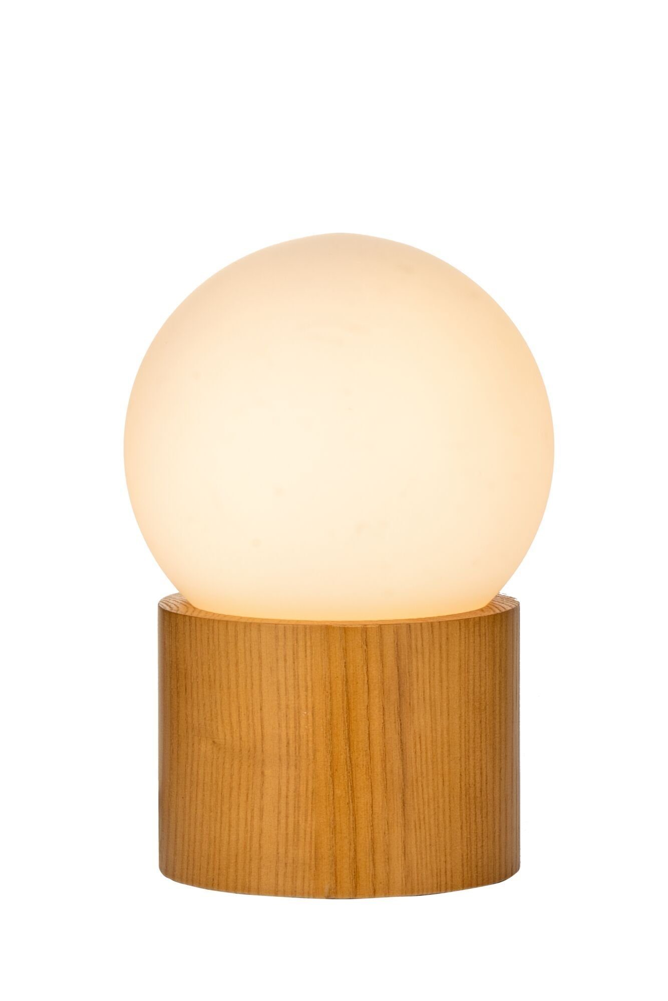 Pauleen Tafellamp Woody Shine glas/esdoornhout 230V max. 3,5W wit/hout natuur