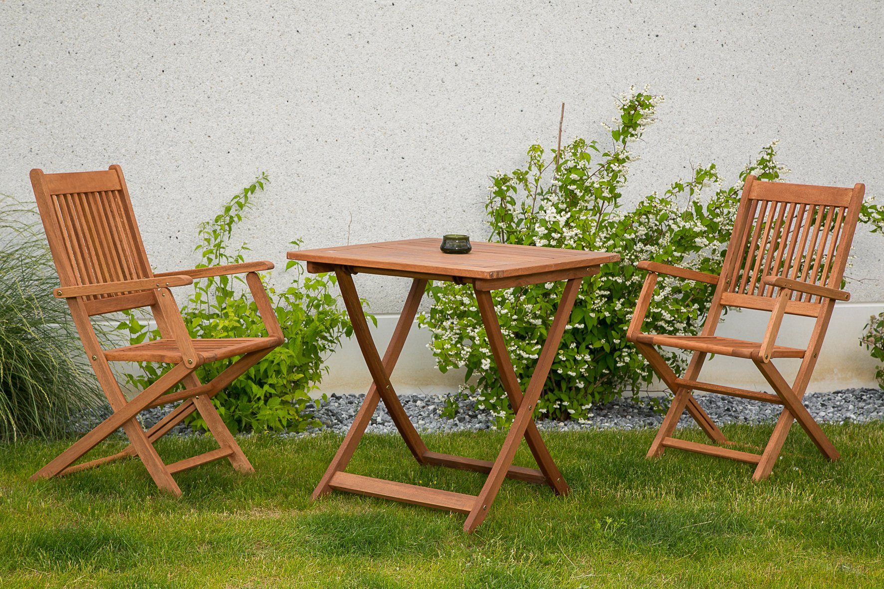 Otto - Merxx MERXX Tuinmeubelset Rio, 3-dlg., 2 stoelen, 1 tafel 70x70 cm, inklapbaar, eucalyptus