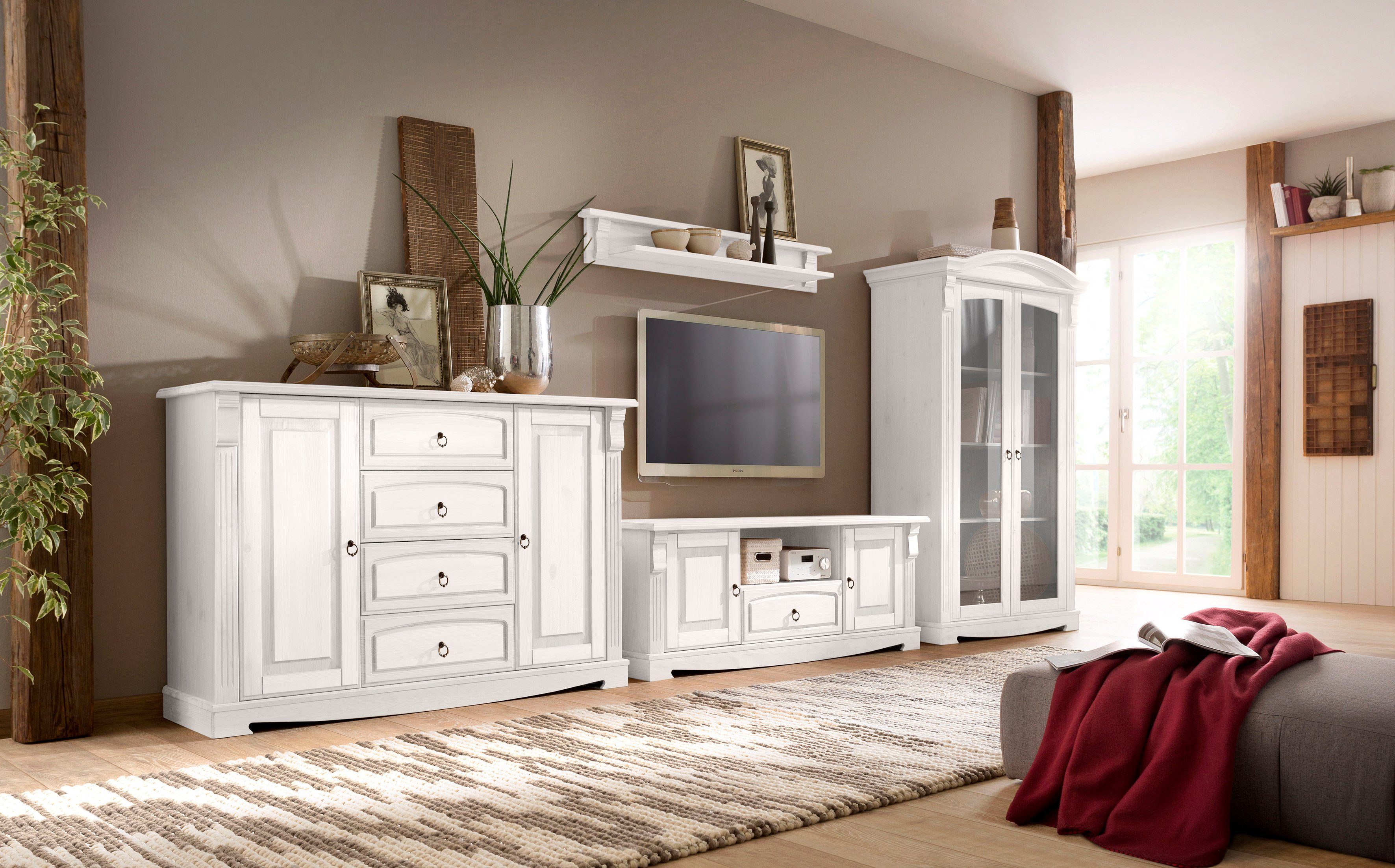 Home affaire Tv-meubel ANNA Breedte 140 cm, 2 deuren, met 1 lade, van massief grenen, FSC®