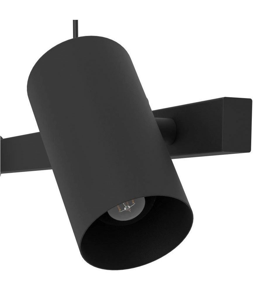 EGLO Hanglamp GATUELA 1 Hanglamp eettafel met 6 spots, metaal in zwart, E14 fitting (1 stuk)