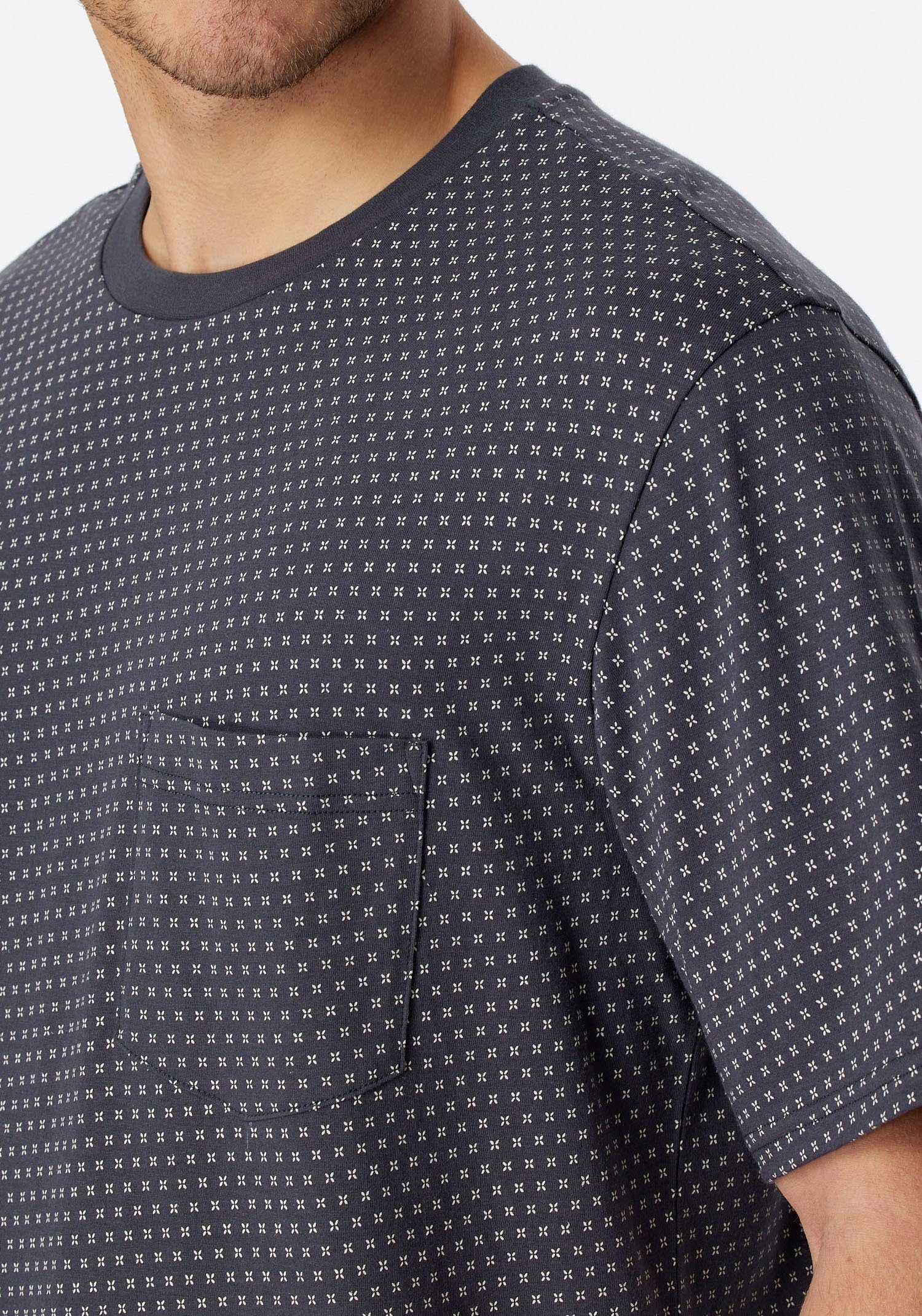 Schiesser Pyjama Comfort Essentials met opgestikte borstzak (set, 2-delig)