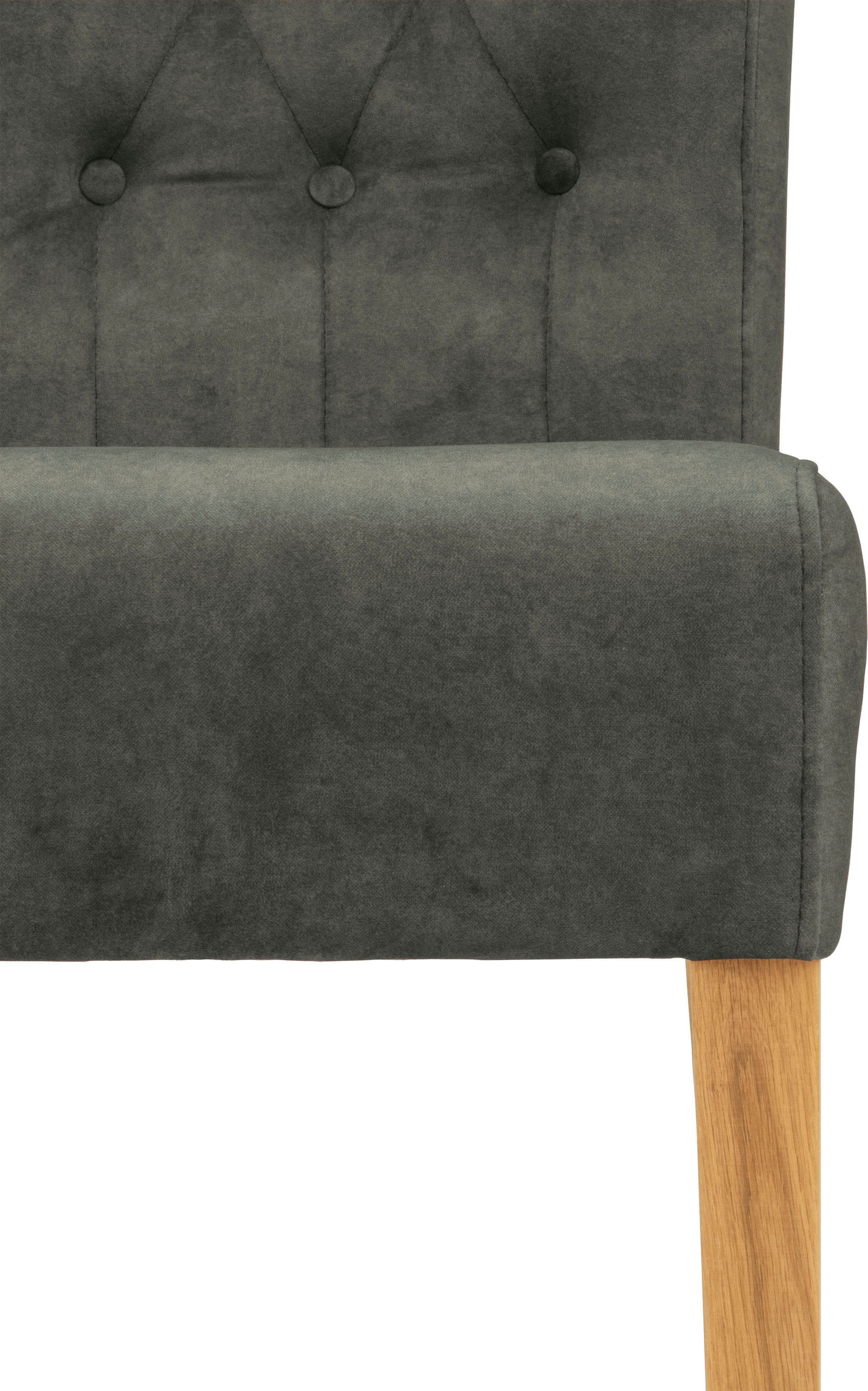 Home affaire Stoel Queen Eetkamerstoel met capitonnage, set van 2, 4 of 6