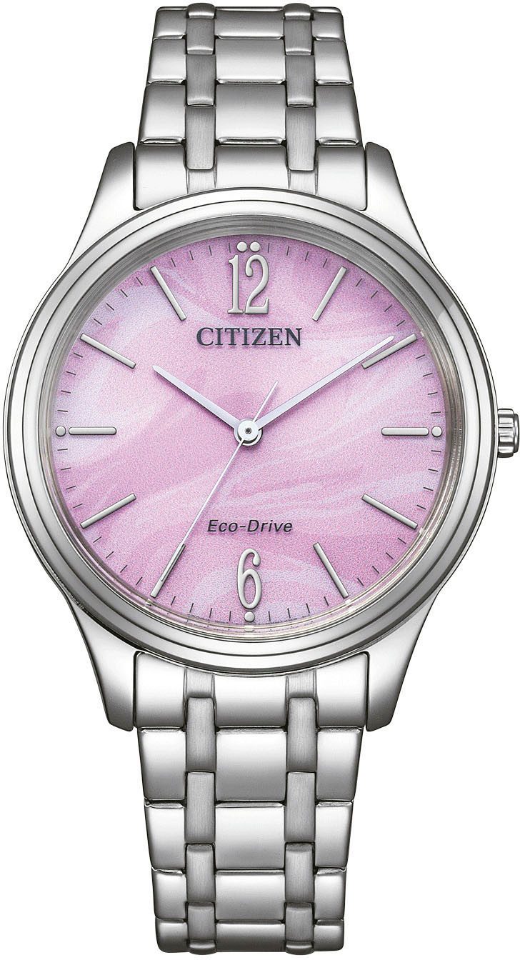 Citizen Solarhorloge Polshorloge, dameshorloge, roestvrijstalen band, batterijontladingsindicator