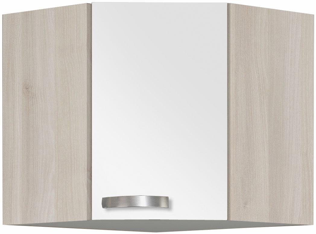 OPTIFIT Hangend hoekkastje Faro , met metalen greep, breedte 60x60 cm hangkasten wit