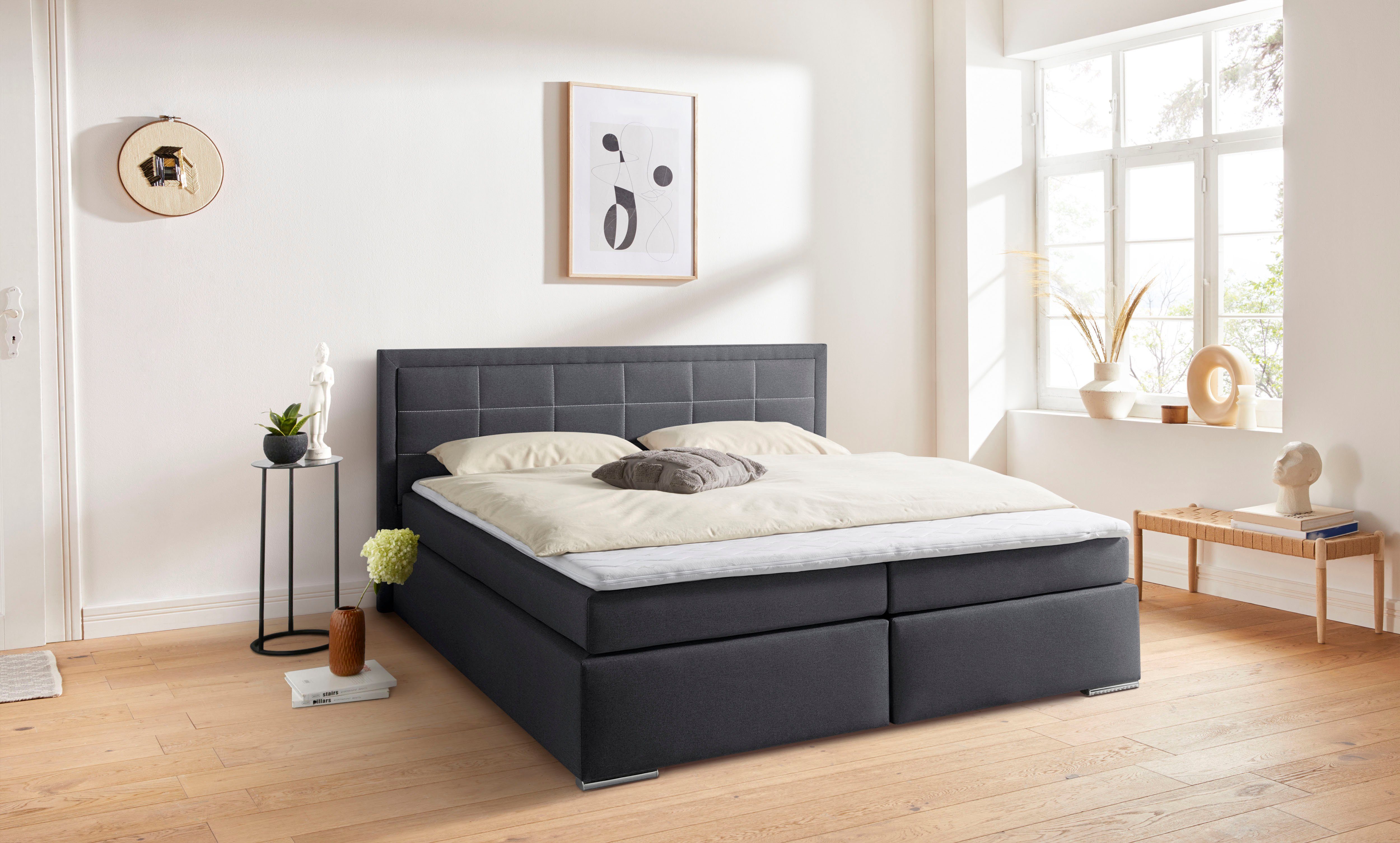 COLLECTION AB Boxspring Athena, OTTOs Choice, Topseller optioneel met bedkist inclusief topper bij uitvoering met matras, in hardheden h2, h3, h4