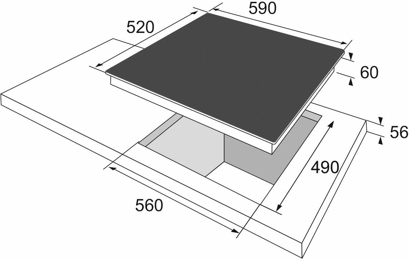 Amica Flex-inductiekookplaat KMI 13321 A Automatische opwarming