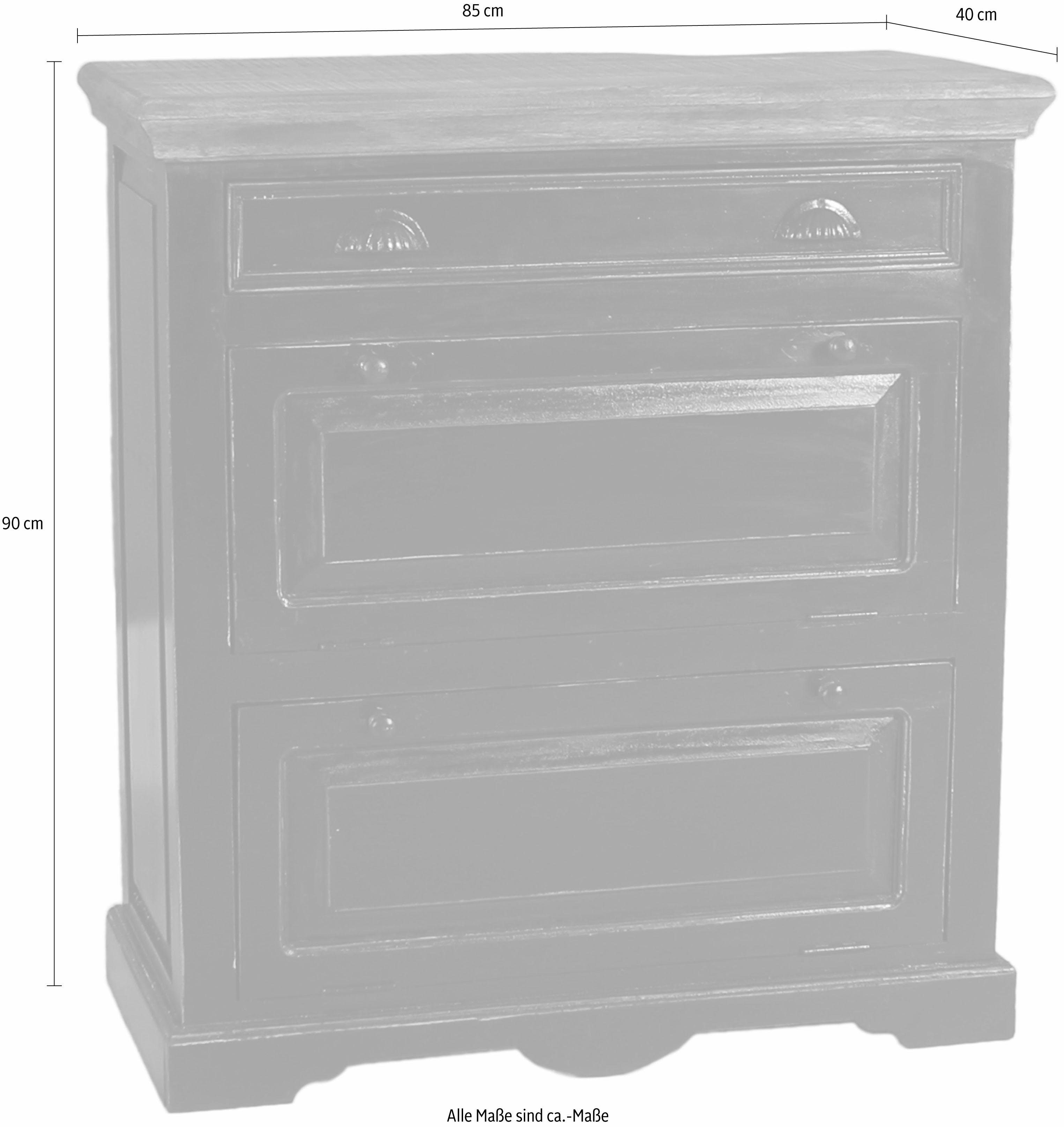 SIT Schoenenkast Corsica twee kleppen en een lade, shabby chic, vintage