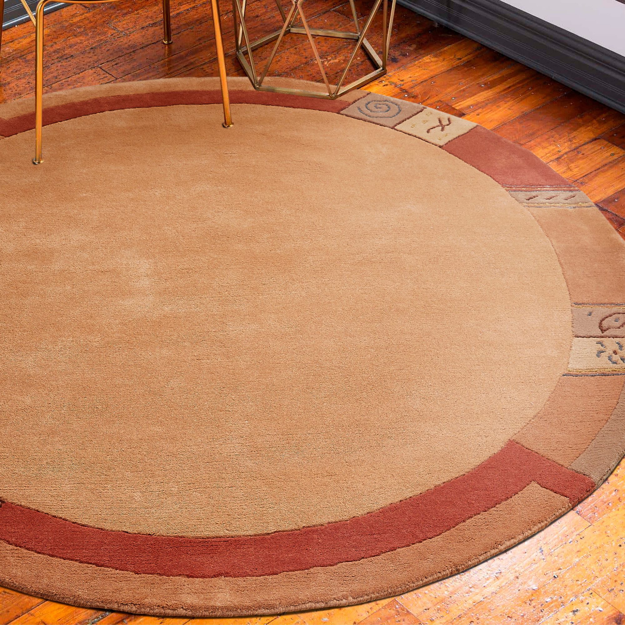 LUXOR living Wollen kleed India zuivere wol, met de hand geknoopt, met randdessin