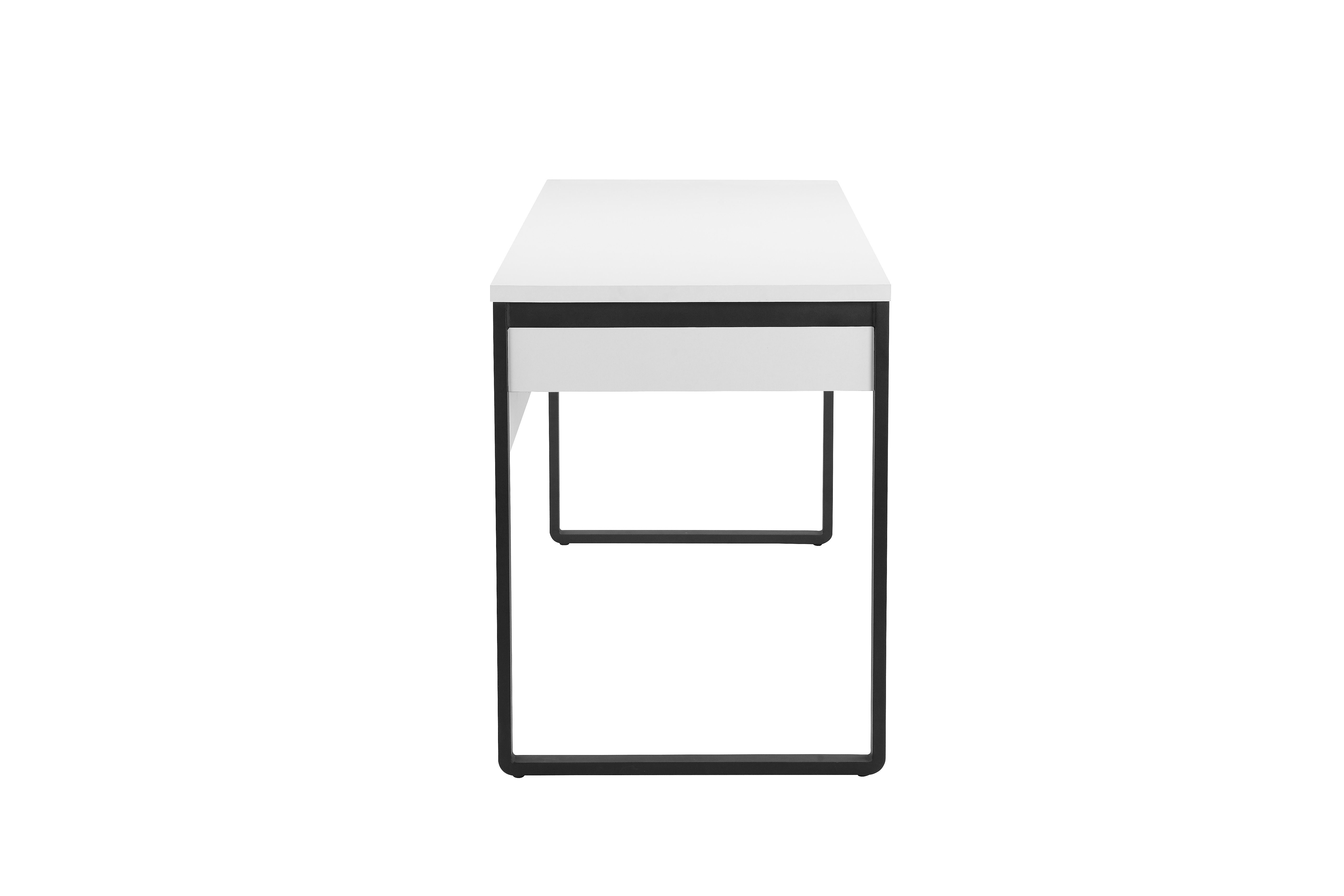 Places of Style Bureau Moid, Computertafel in modern design, Breedte 120/140/160 cm, met metalen poten & lade