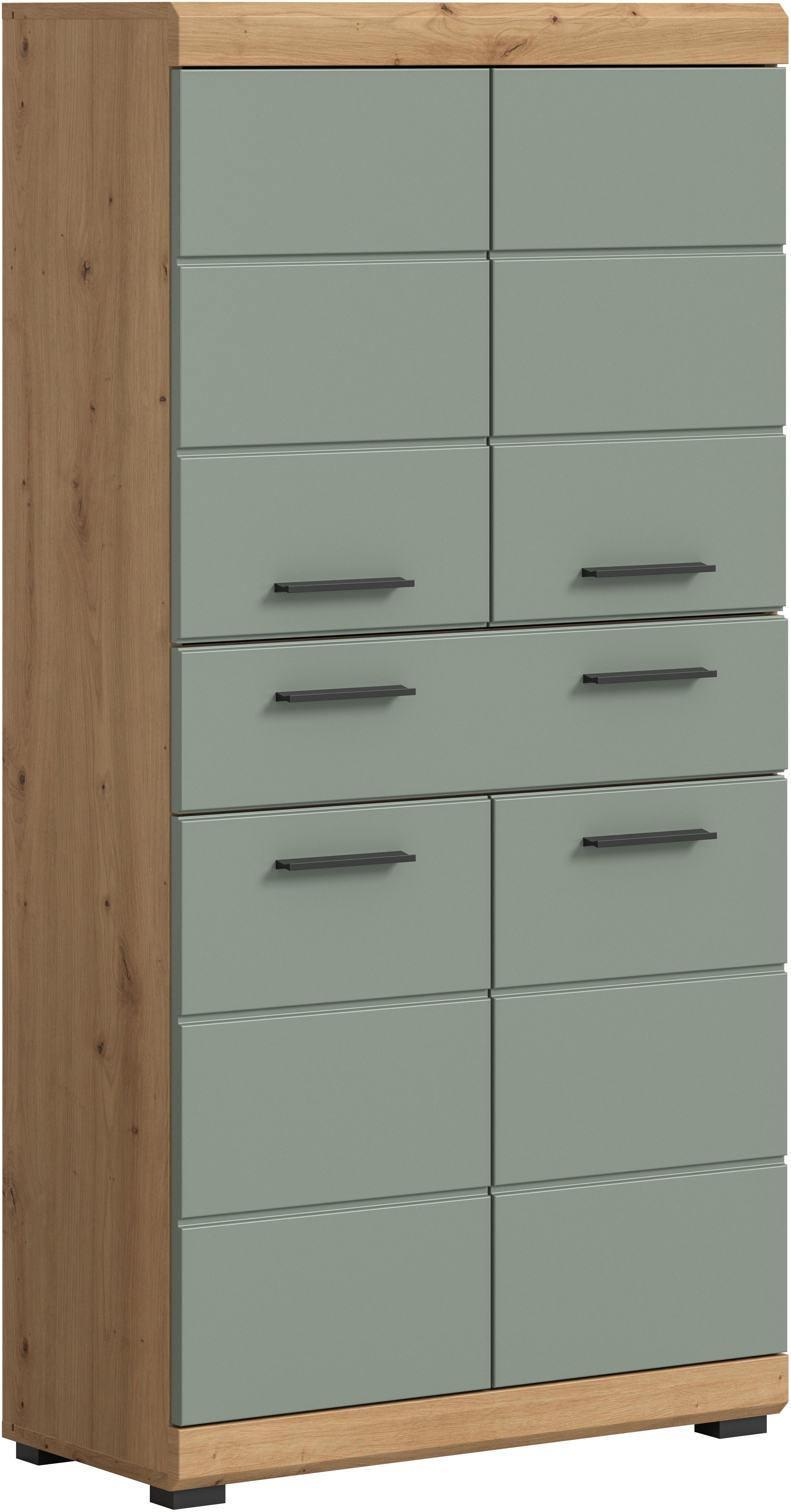 INOSIGN Halfhoge kast Siena, breedte 74 cm, 4 deuren, 1 lade, 4 vakken, MDF-front in verschillende kleuren verkrijgbaar, badkamermeubels, badkamerkast, kast, badkamer