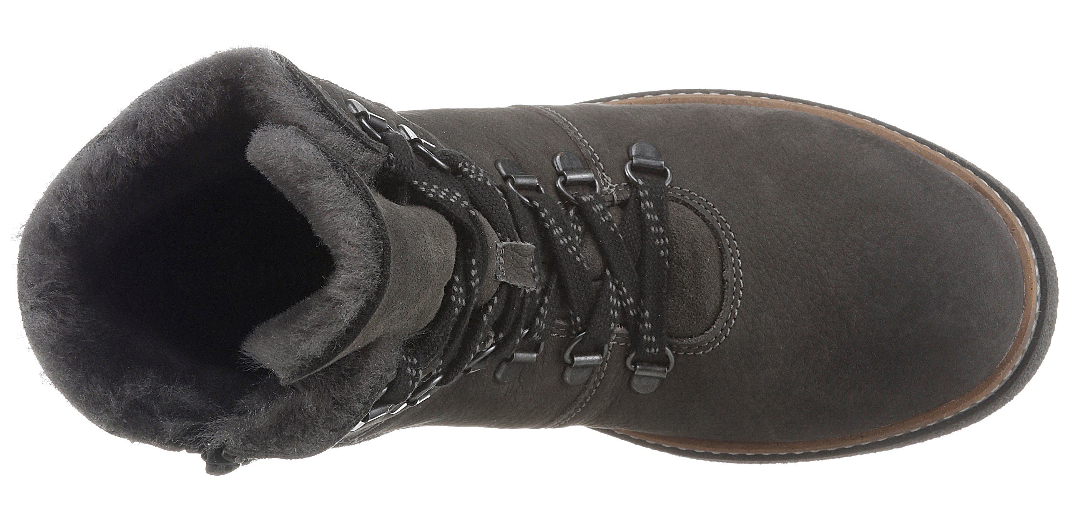 Waldläufer Winterlaarzen HITOMI outdoor boots, lace-up boots with lambswool lining, h-width