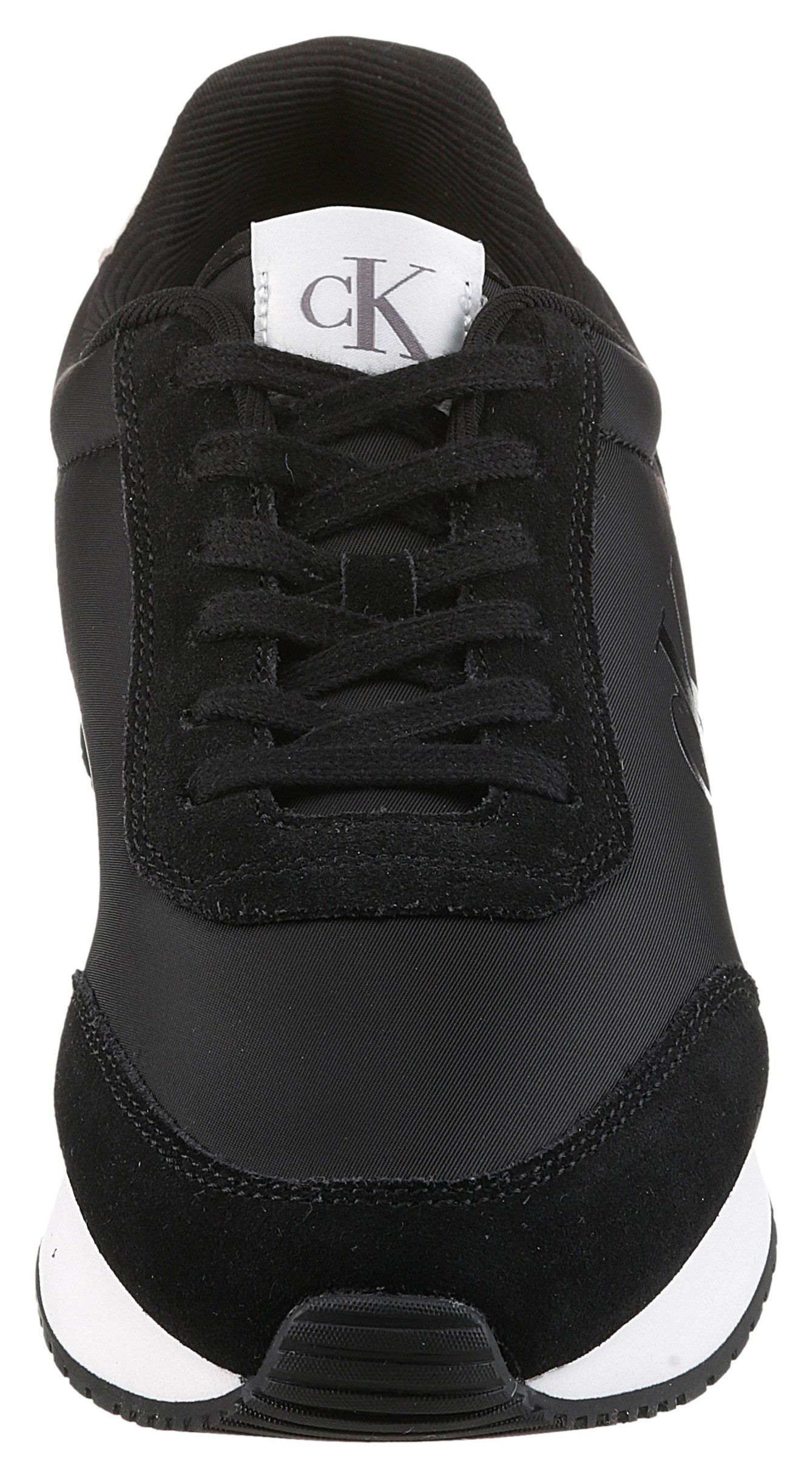 Calvin Klein Plateausneakers RETRO RUNNER ICONIC SNK vrijetijdsschoen, veterschoen, lage schoen met zij ck-logo