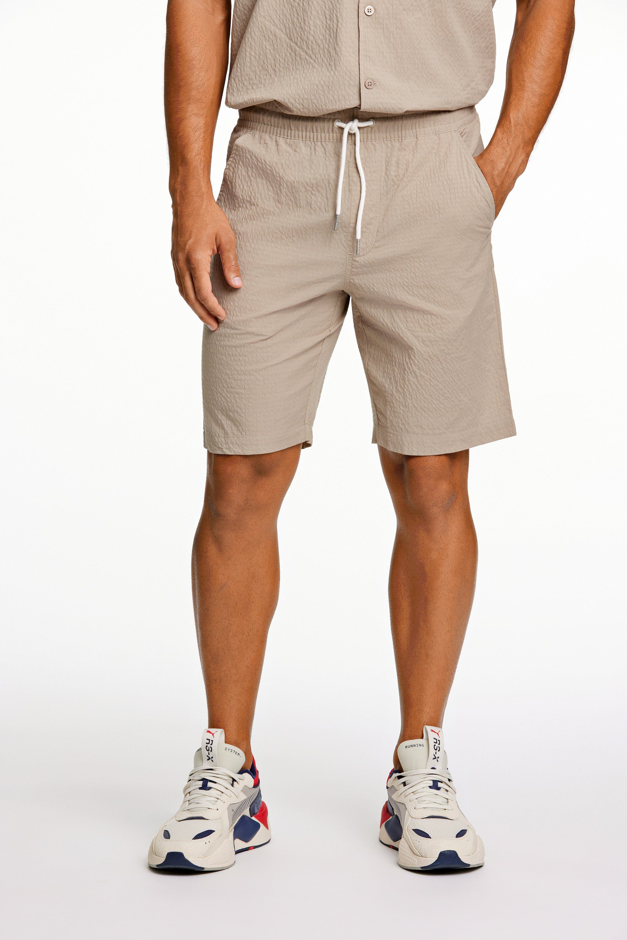 LINDBERGH Overhemd met korte mouwen Shirt+Shorts Set in set met bijpassende shorts (2-delig)