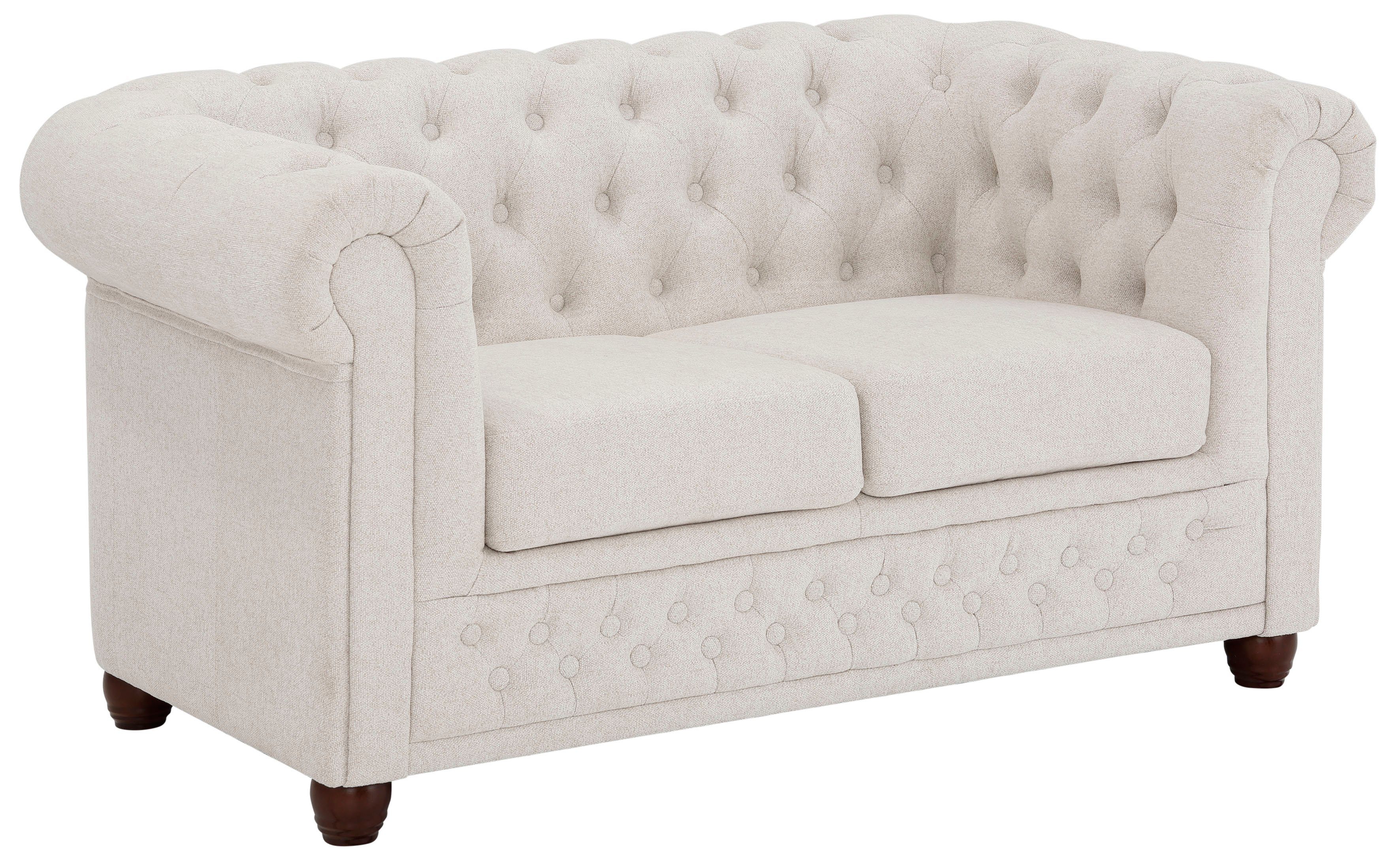 Home affaire Chesterfield-bank New Castle met hoogwaardige capitonnage in chesterfield-design, bxdxh: 148x86x72