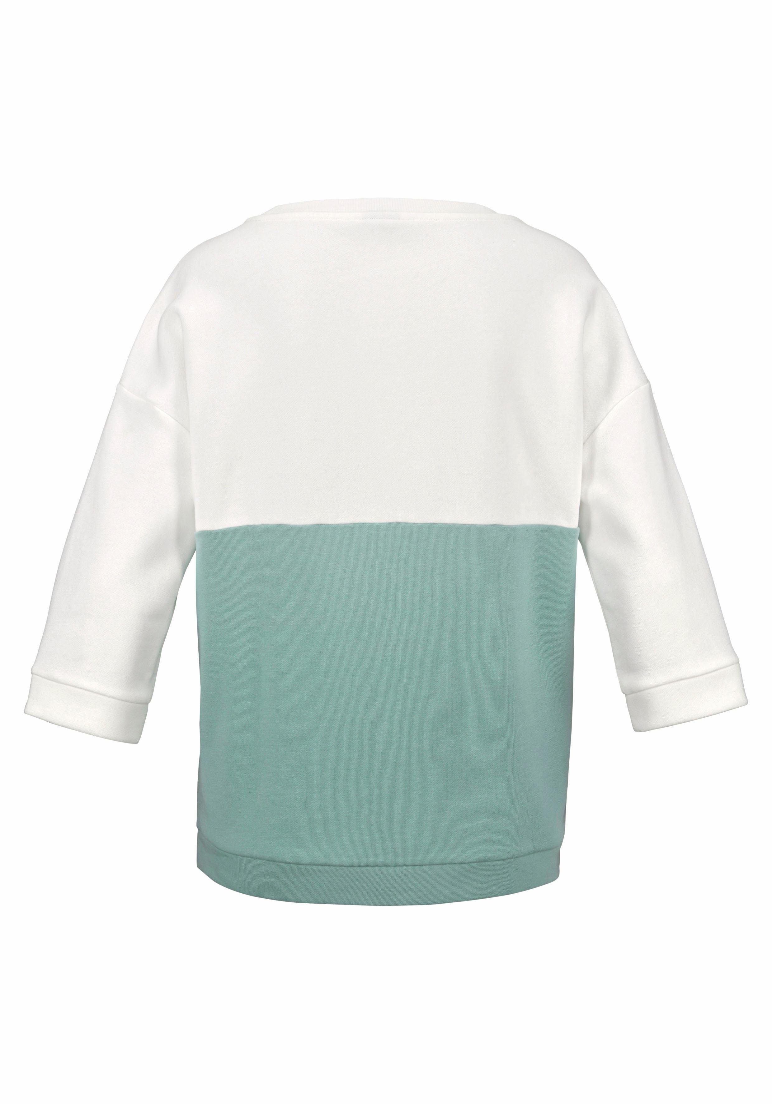 Bench. Sweatshirt in colorblocking ontwerp, loungewear, loungeanzug