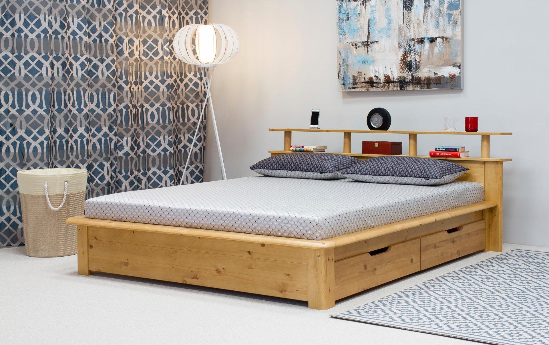 Home affaire Functioneel ledikant "FINJA" dennenbed, futonbed, hoofdeinde met opbergruimte