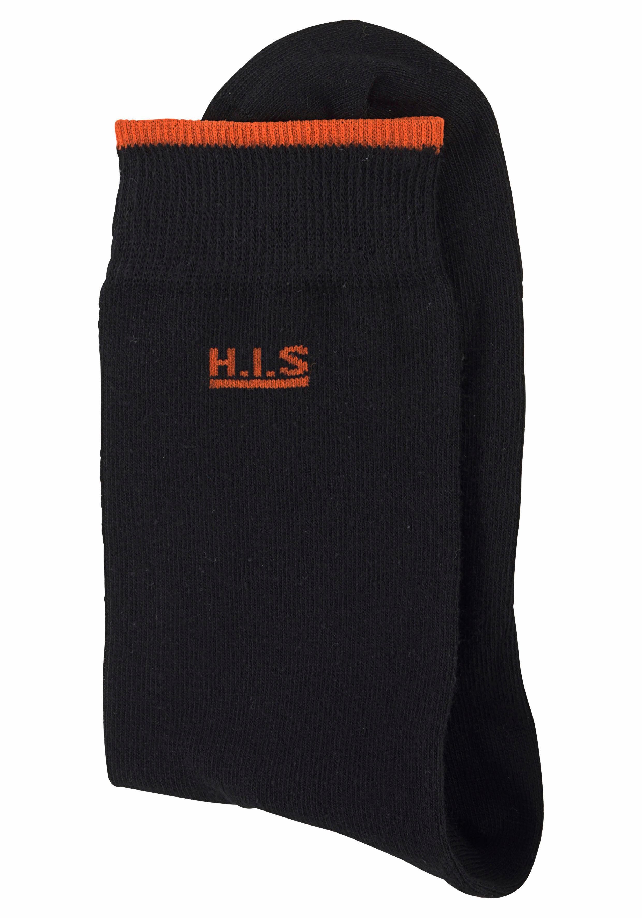 H.I.S Sokken met gekleurde boord (set, 7 paar)