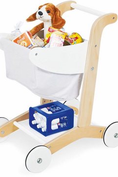 pinolino speelgoed-boodschappenwagentje erna houten wit