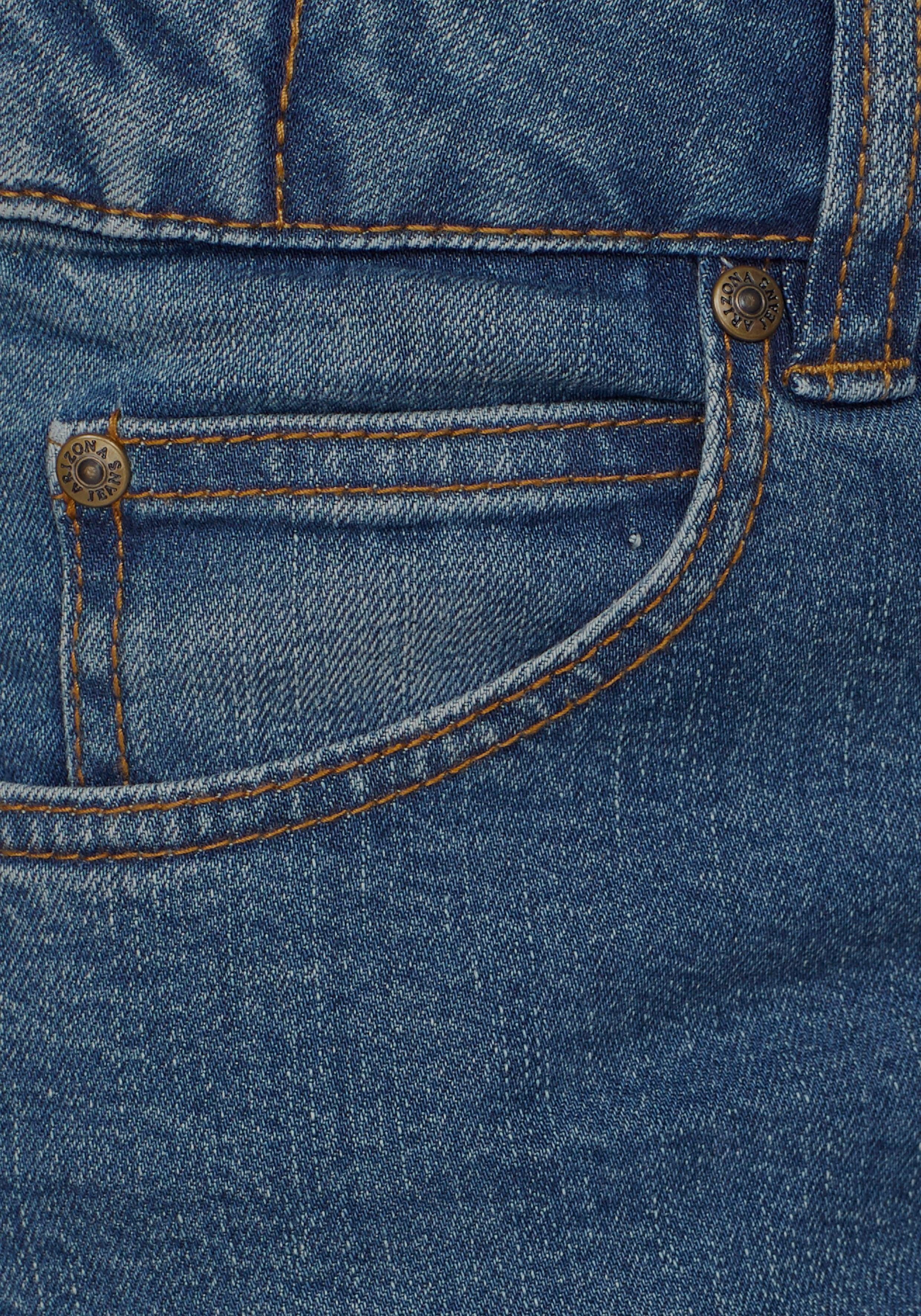 Arizona Bootcut jeans Tailleband met zij-elastiek inzet hoge taille, bootcut, met stretch, klassieke 5-pocket-stijl