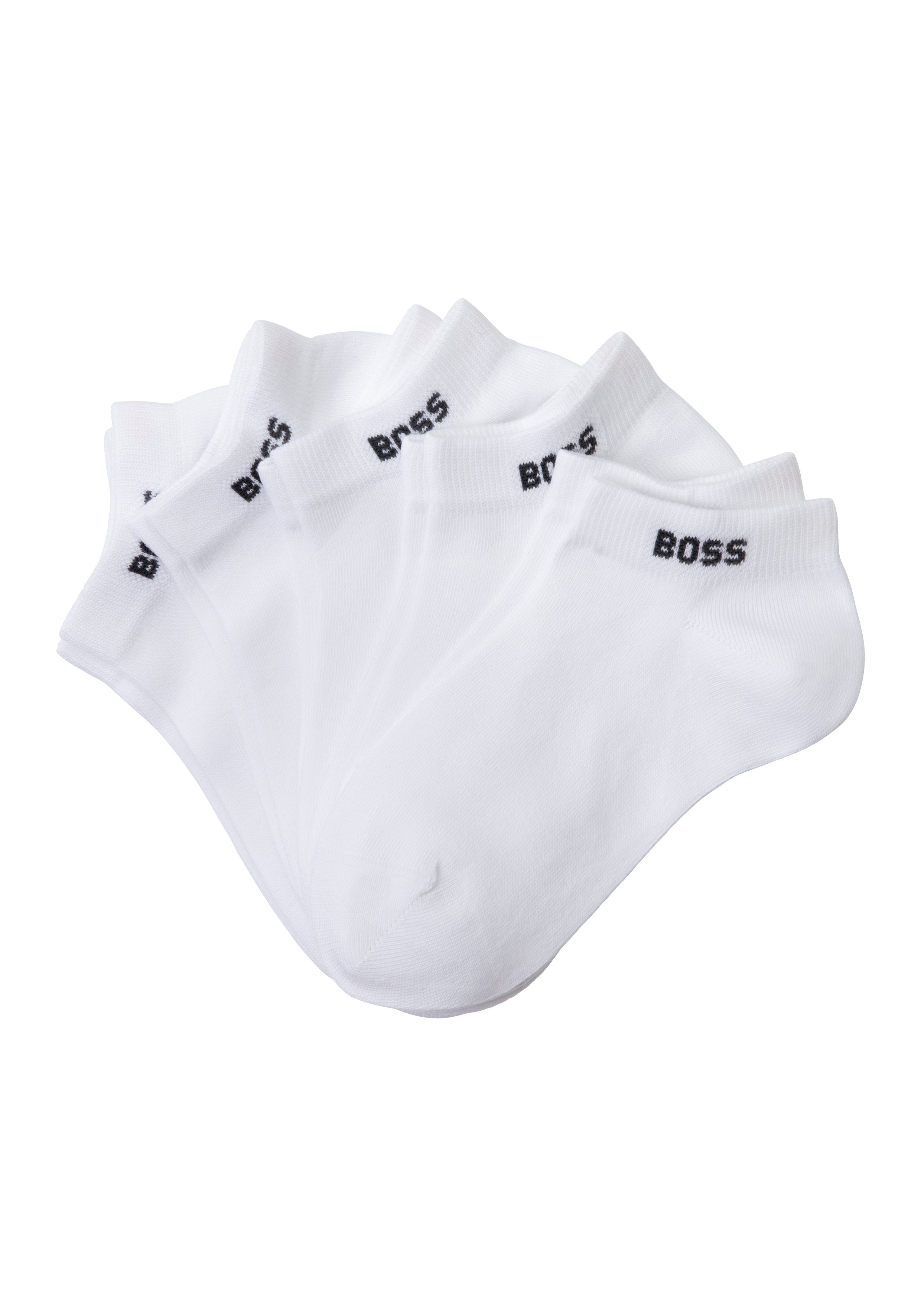 BOSS Sneakersokken 5P AS Logo CC W met boss logo-opdruk (set, 5 paar, 5er) dames sneakersokken maat 39-42 wit