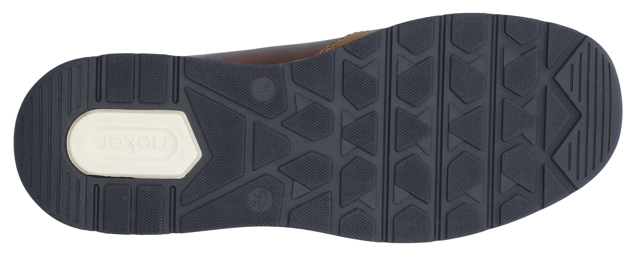 Rieker Sneakers met gepolsterde schaprand, vrijetijdsschoen, lage schoen, veterschoen