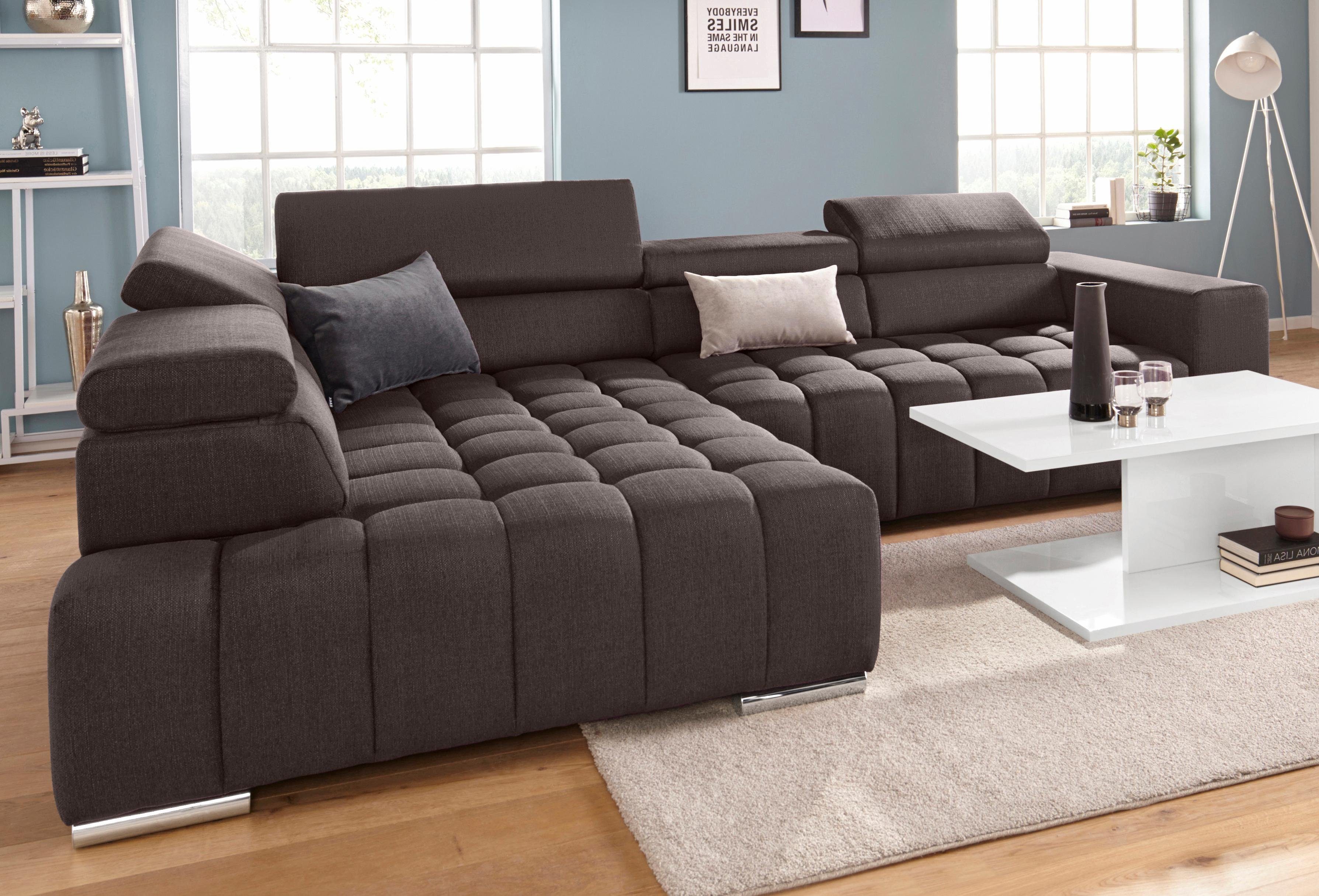 exxpo sofa fashion Hoekbank met verstelbare hoofdsteun resp. rugleuning, naar keuze met slaapfunctie