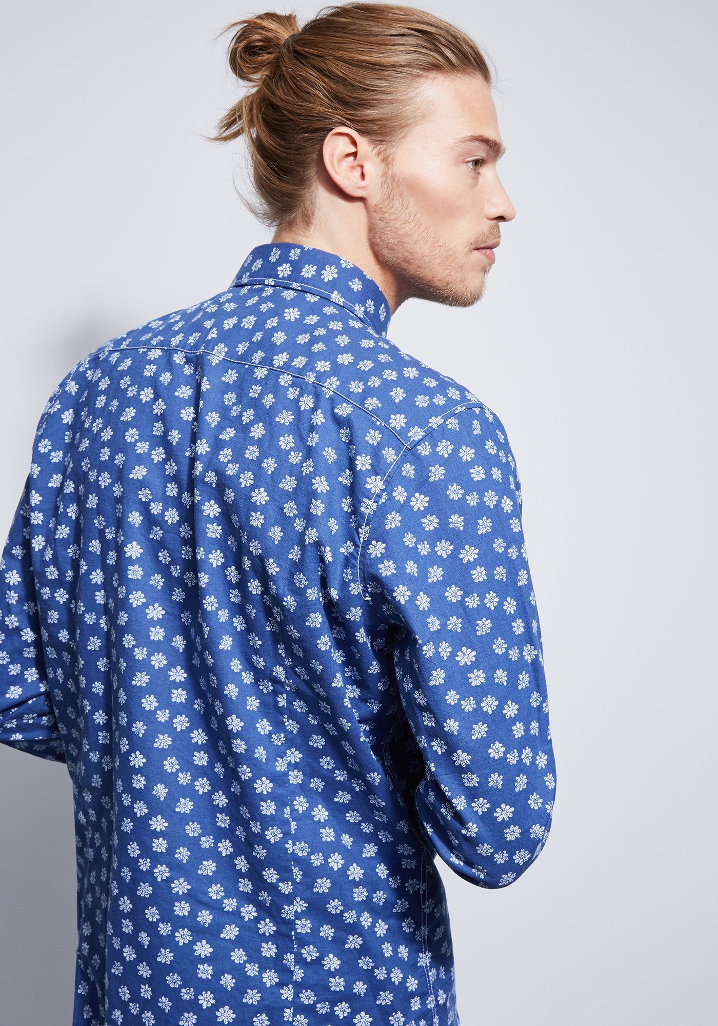 Otto Kern NU 15% KORTING: Otto Kern Overhemd met all-over bedrukking - Slim Fit