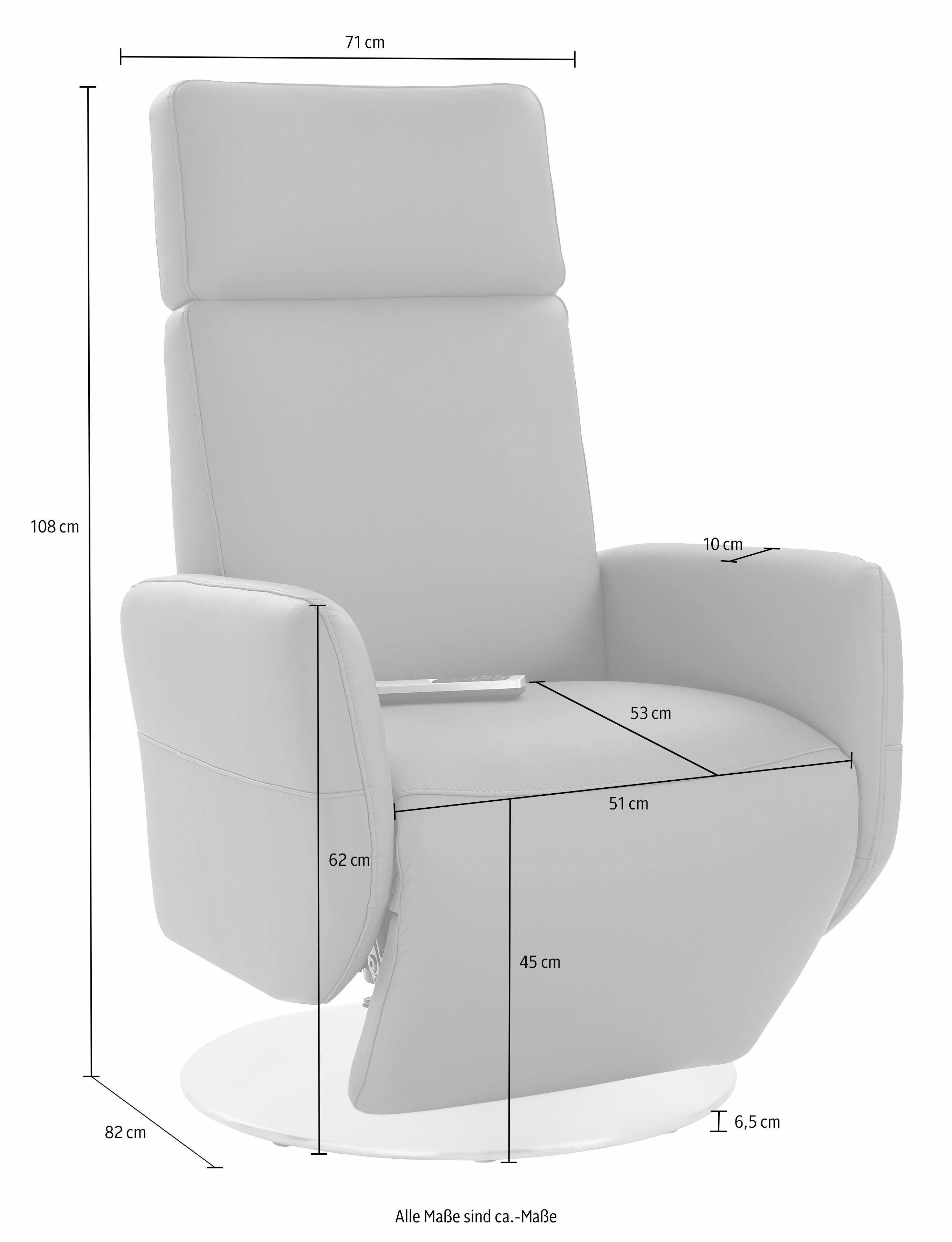 Places of Style Relaxfauteuil Cobra in mt. s, naar keuze met motor en opstahulp
