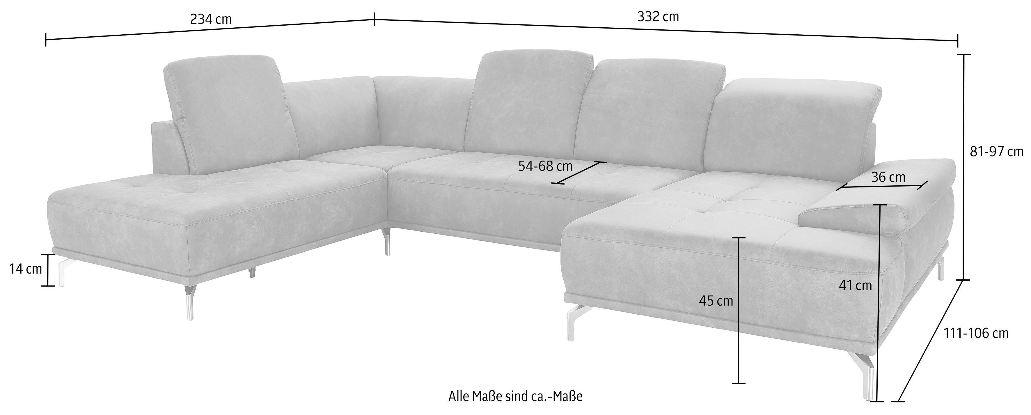 Places of Style Zithoek Caluna Incl. zitdiepteverstelling, optioneel met hoofd- en armleuningverstelling