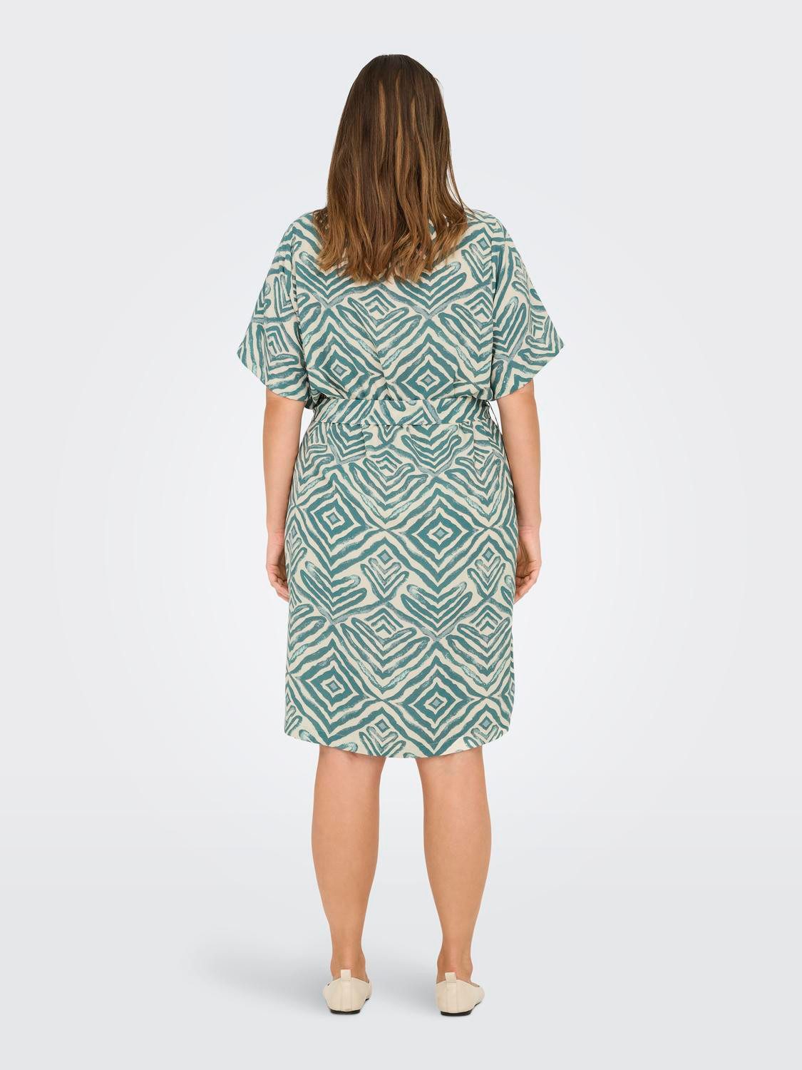 ONLY CARMAKOMA Zomerjurk CARSHILLA 2/4 KNEE DRESS VIS AOP BS