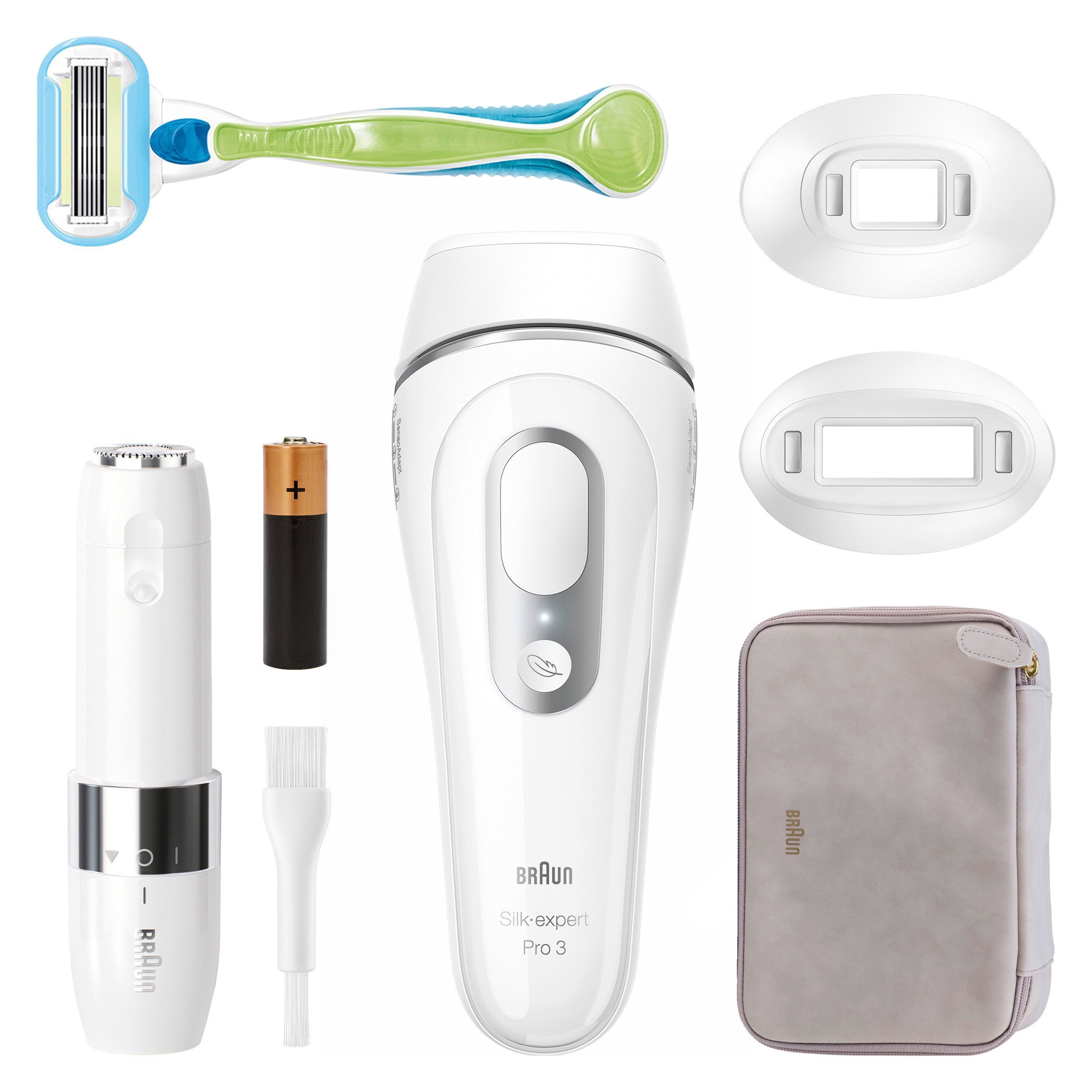 Braun IPL-ontharingsapparaat Silk·expert Pro 3 PL3136 2 opzetstukken, venus scheermes, met opbergtas