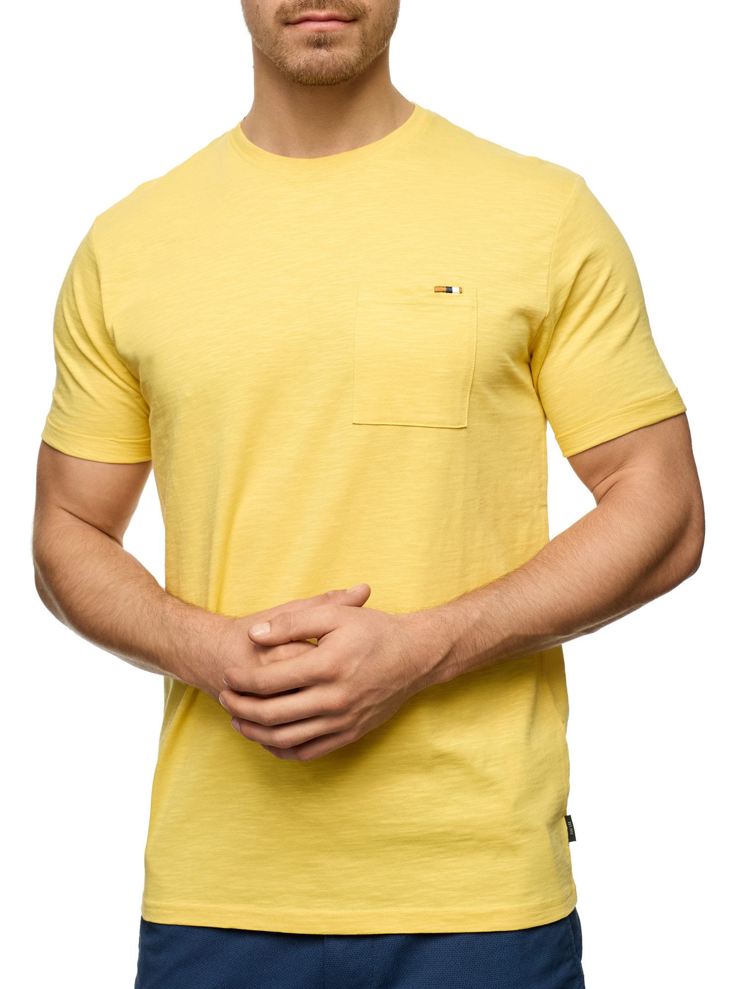 Indicode Shirt met ronde hals INAndorra heren ronde hals maat XL geel