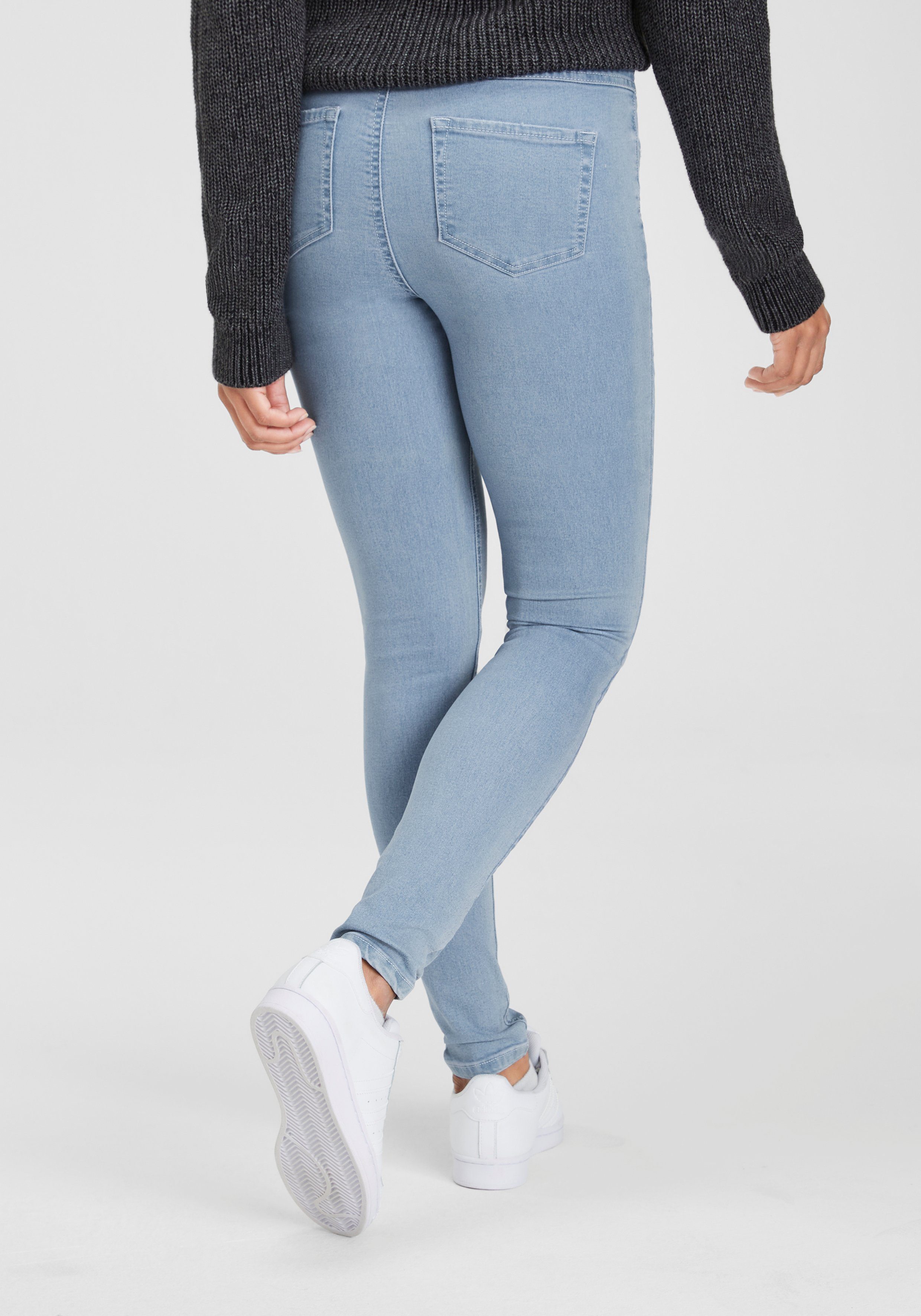 Arizona Skinny fit jeans Ultra Stretch hoge taille, enkel-lang, elastisch denim-materiaal