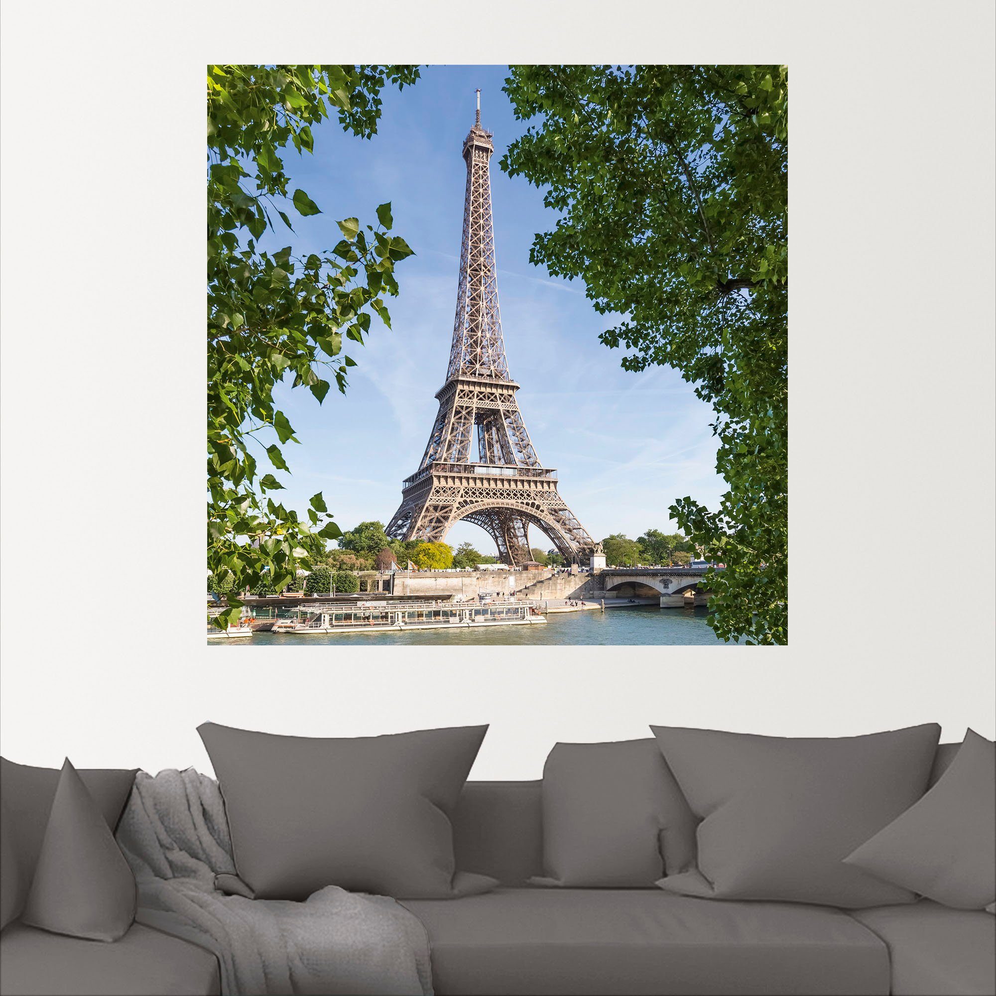 Artland Wandfolie Parijs Eiffeltoren & Seine
