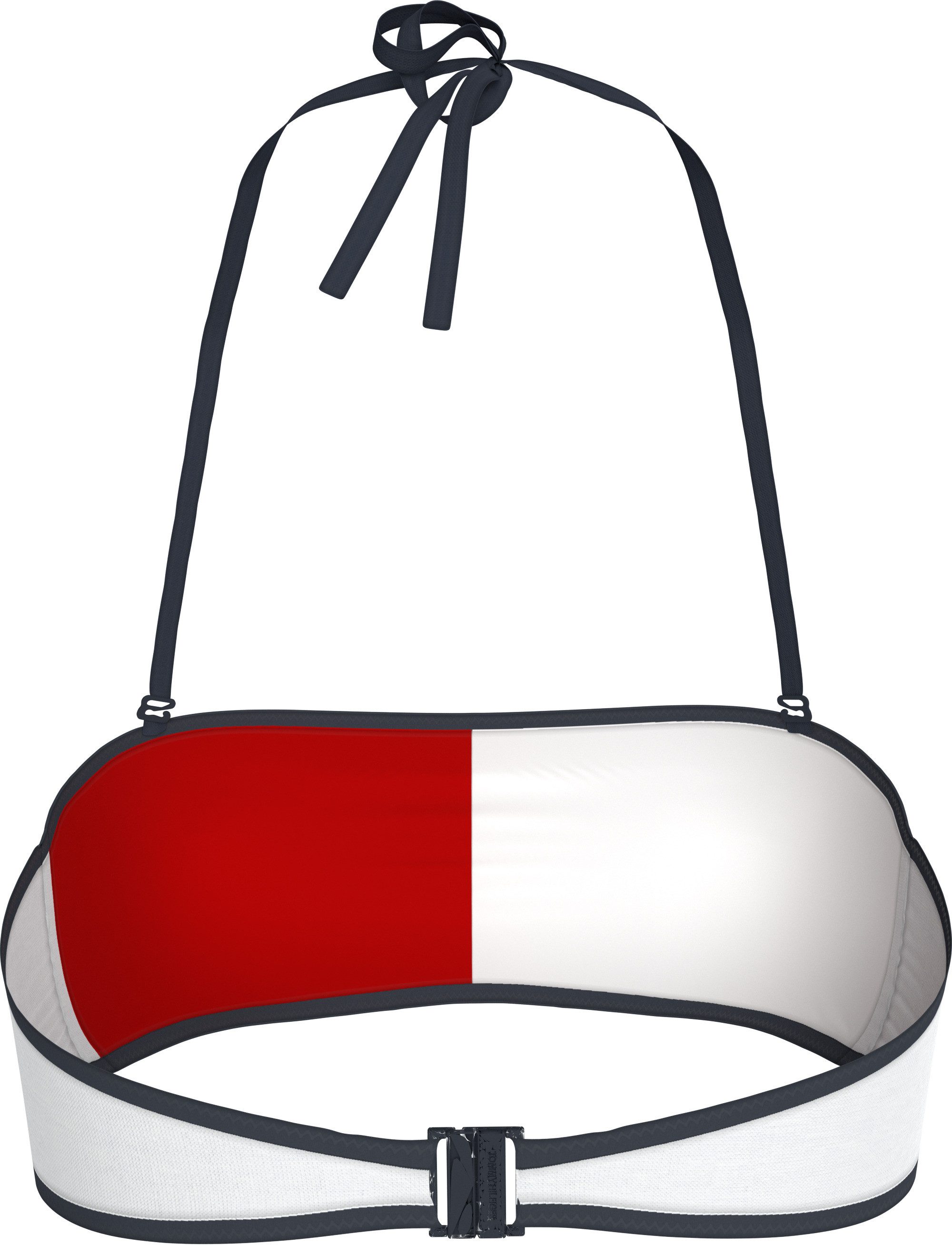 Tommy Hilfiger Swimwear Bandeau-bikinitop Bandeau in color-block-look, met logo-opdruk