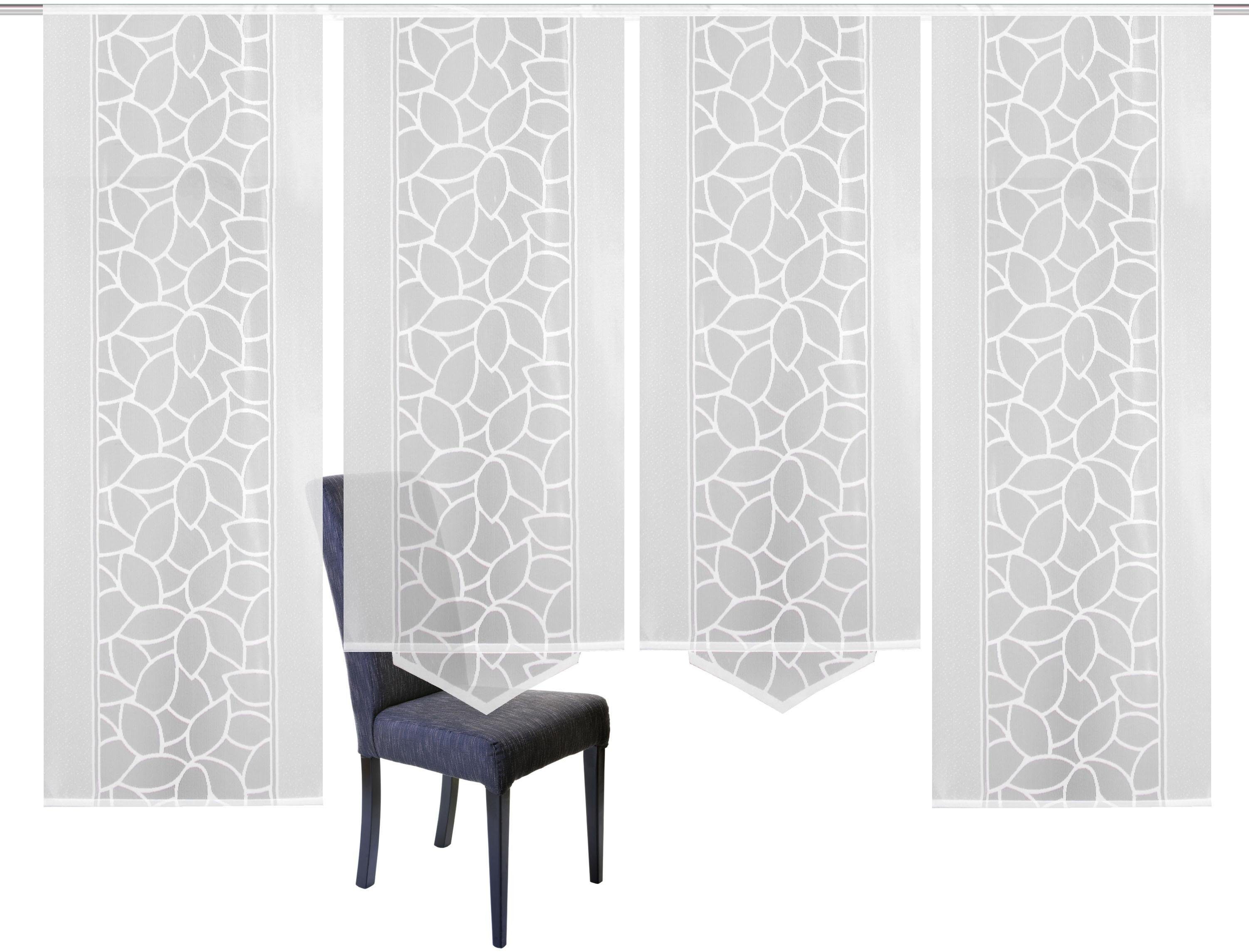HOME WOHNIDEEN Paneelgordijn JENNA Paneelgordijn jacquard set (4 stuks)