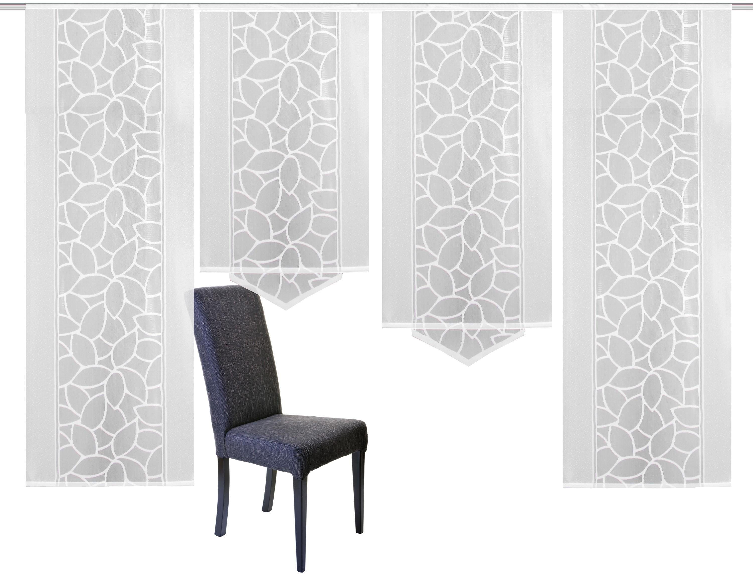 HOME WOHNIDEEN Paneelgordijn JENNA Paneelgordijn jacquard set (4 stuks)