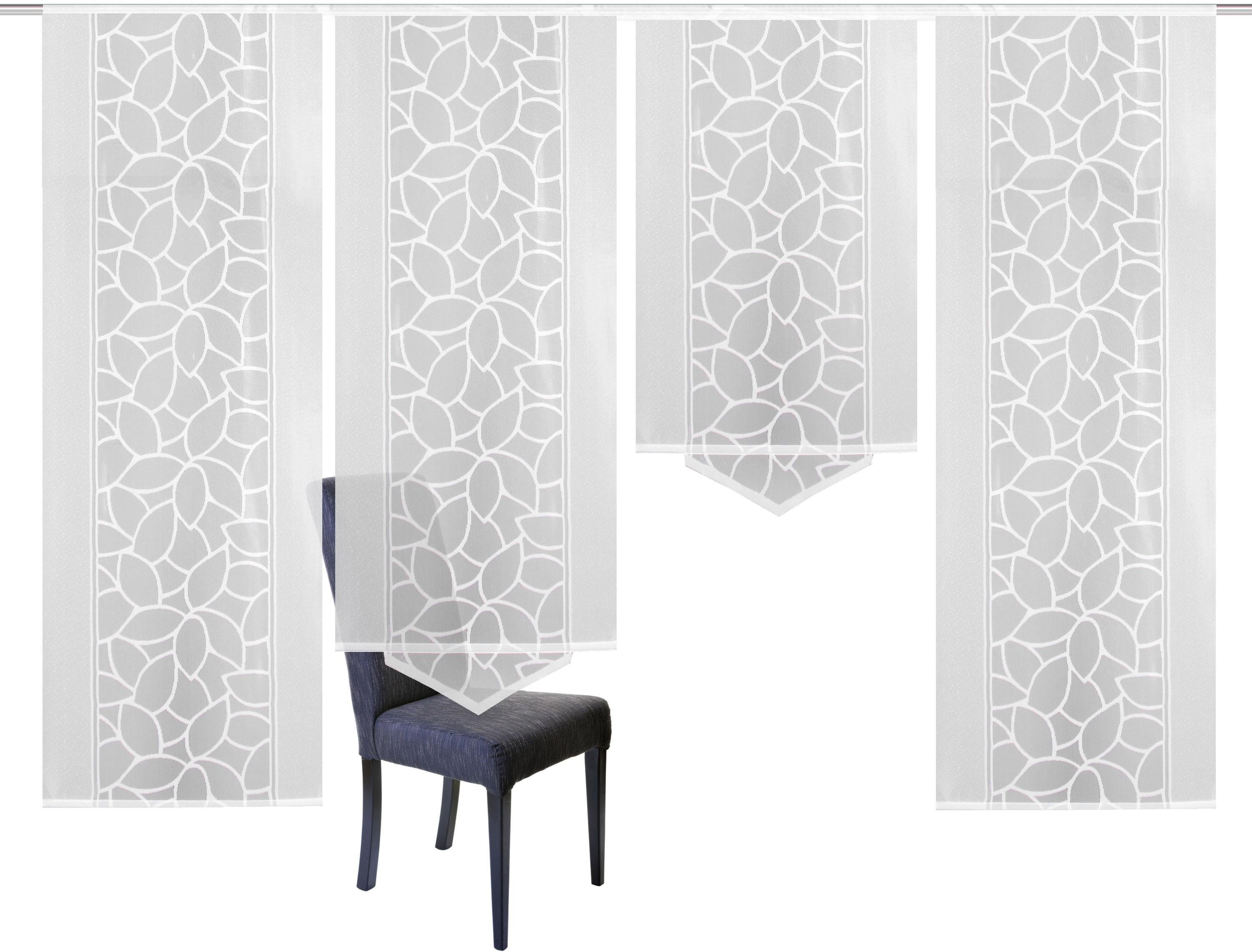 HOME WOHNIDEEN Paneelgordijn JENNA Paneelgordijn jacquard set (4 stuks)