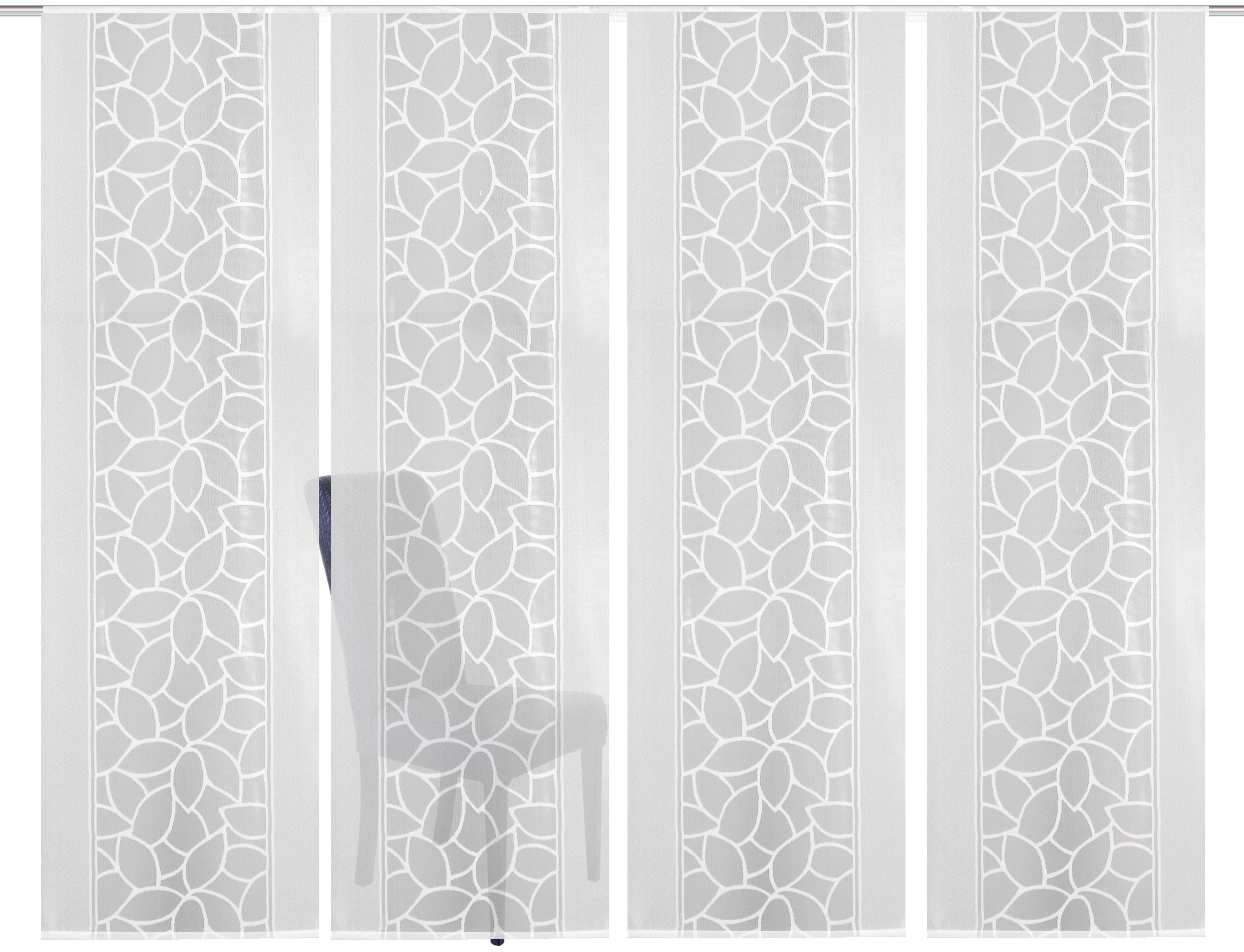 HOME WOHNIDEEN Paneelgordijn JENNA Paneelgordijn jacquard set (4 stuks)