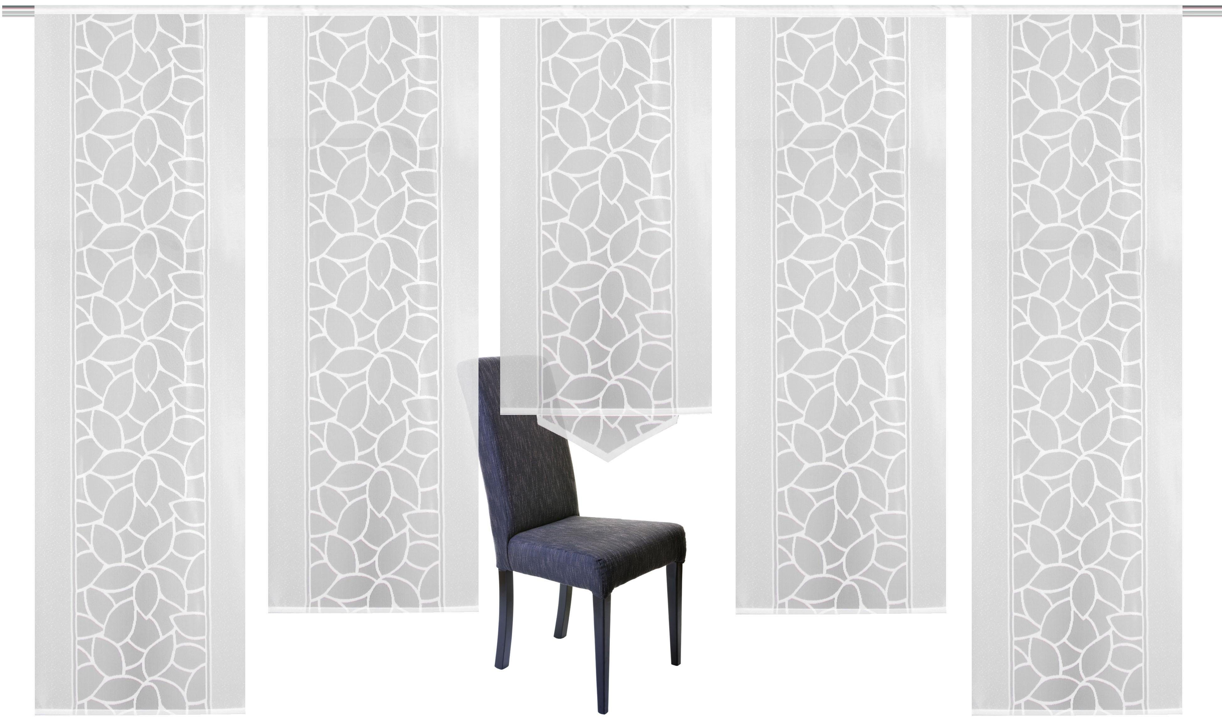 HOME WOHNIDEEN Paneelgordijn JENNA Paneelgordijn jacquard set, hxb: 245x57 (5 stuks)
