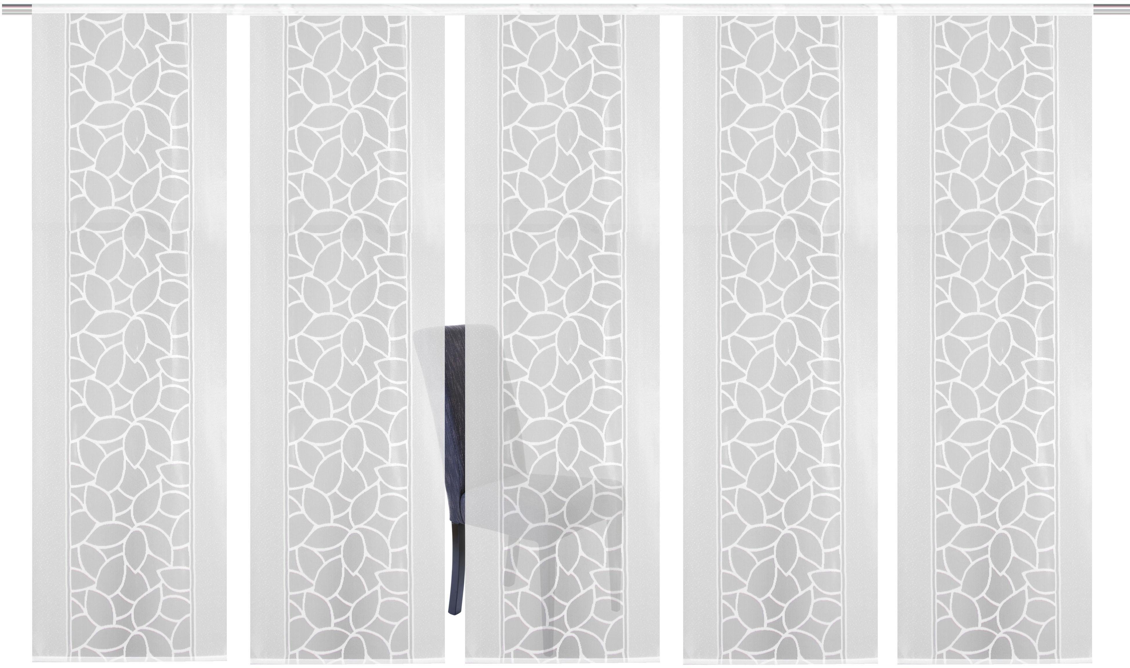 HOME WOHNIDEEN Paneelgordijn JENNA Paneelgordijn jacquard set (5 stuks)