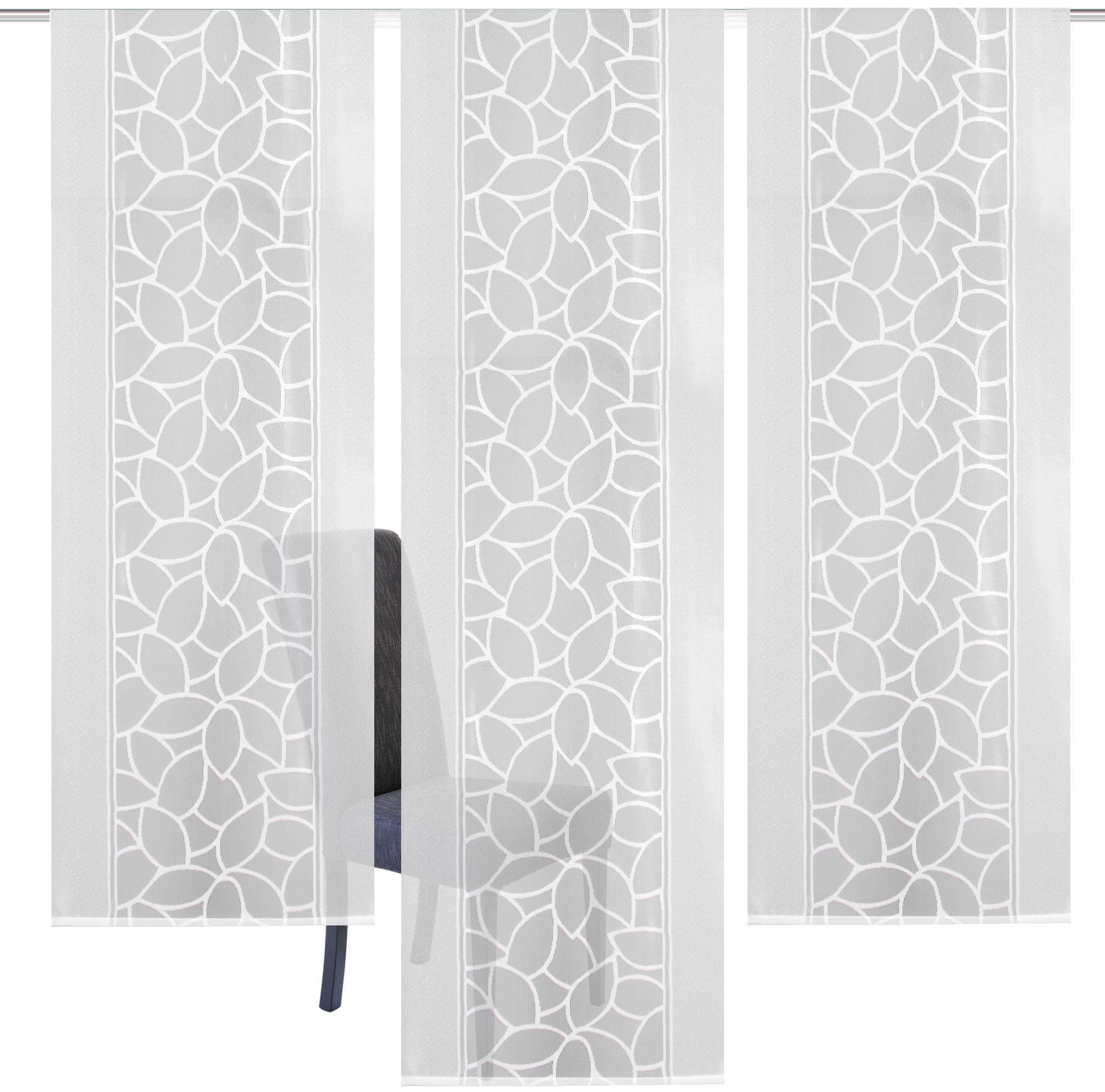 HOME WOHNIDEEN Paneelgordijn JENNA Paneelgordijn jacquard set (3 stuks)