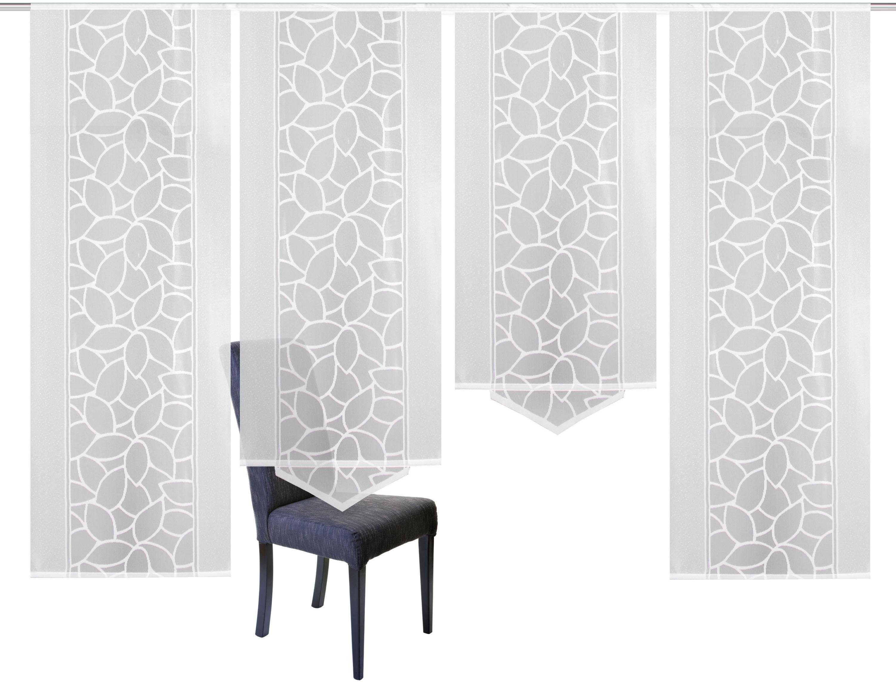 HOME WOHNIDEEN Paneelgordijn JENNA Paneelgordijn jacquard set (4 stuks)