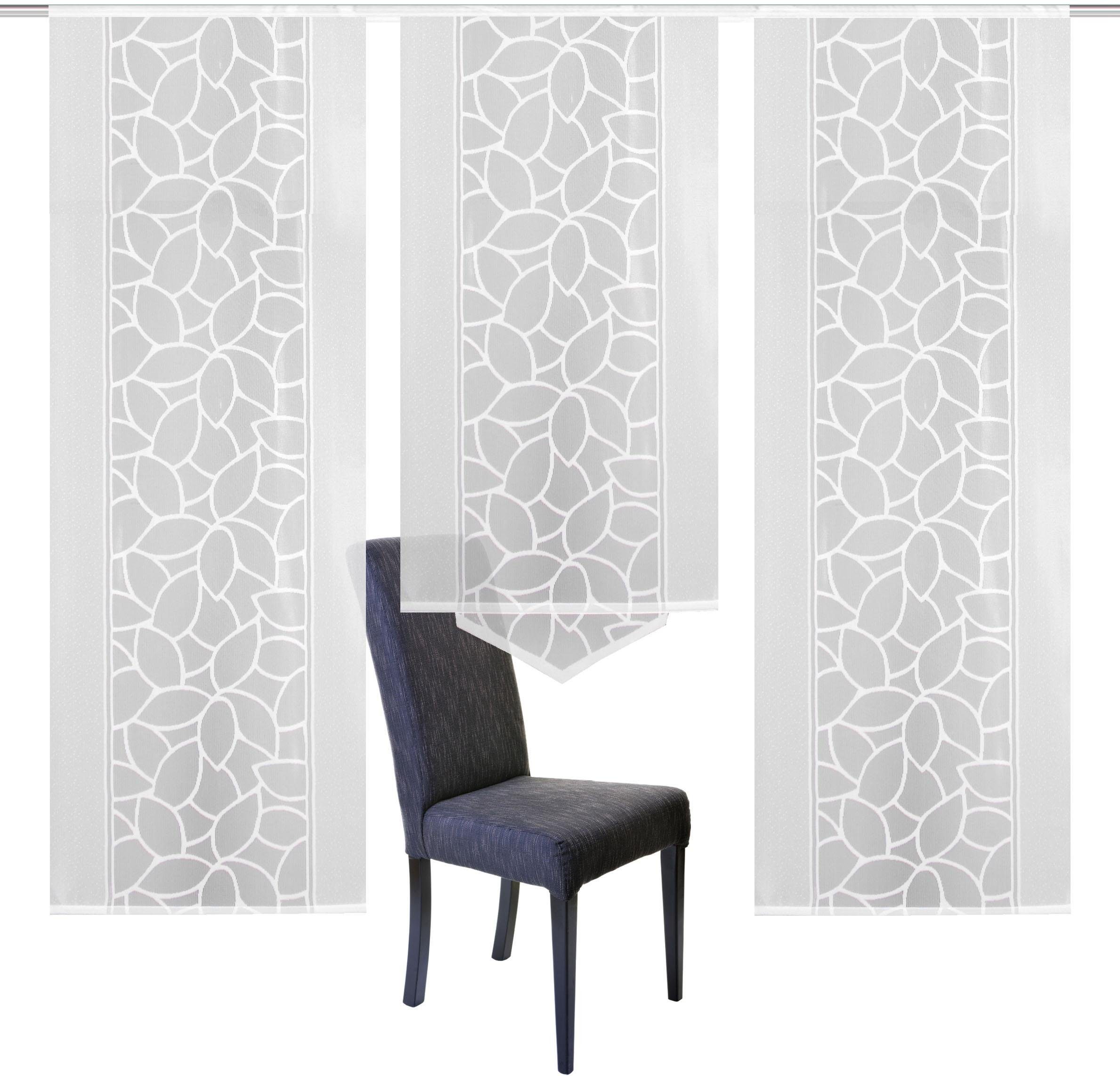 HOME WOHNIDEEN Paneelgordijn JENNA Paneelgordijn jacquard set (3 stuks)