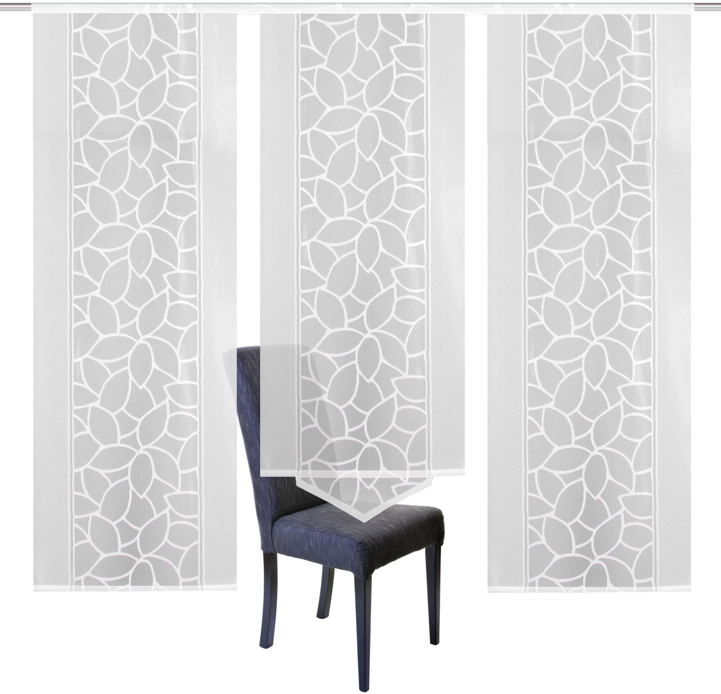 HOME WOHNIDEEN Paneelgordijn JENNA Paneelgordijn jacquard set (3 stuks)